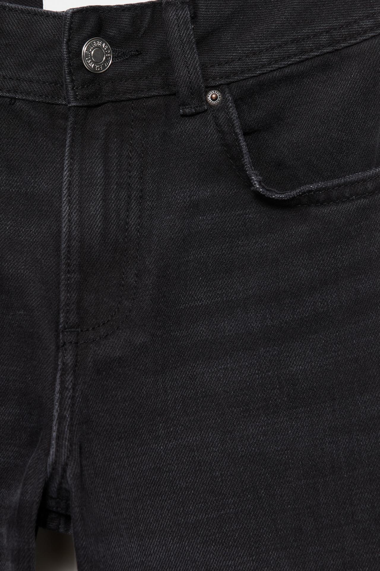 Low-rise straight-leg jeans — Black tone