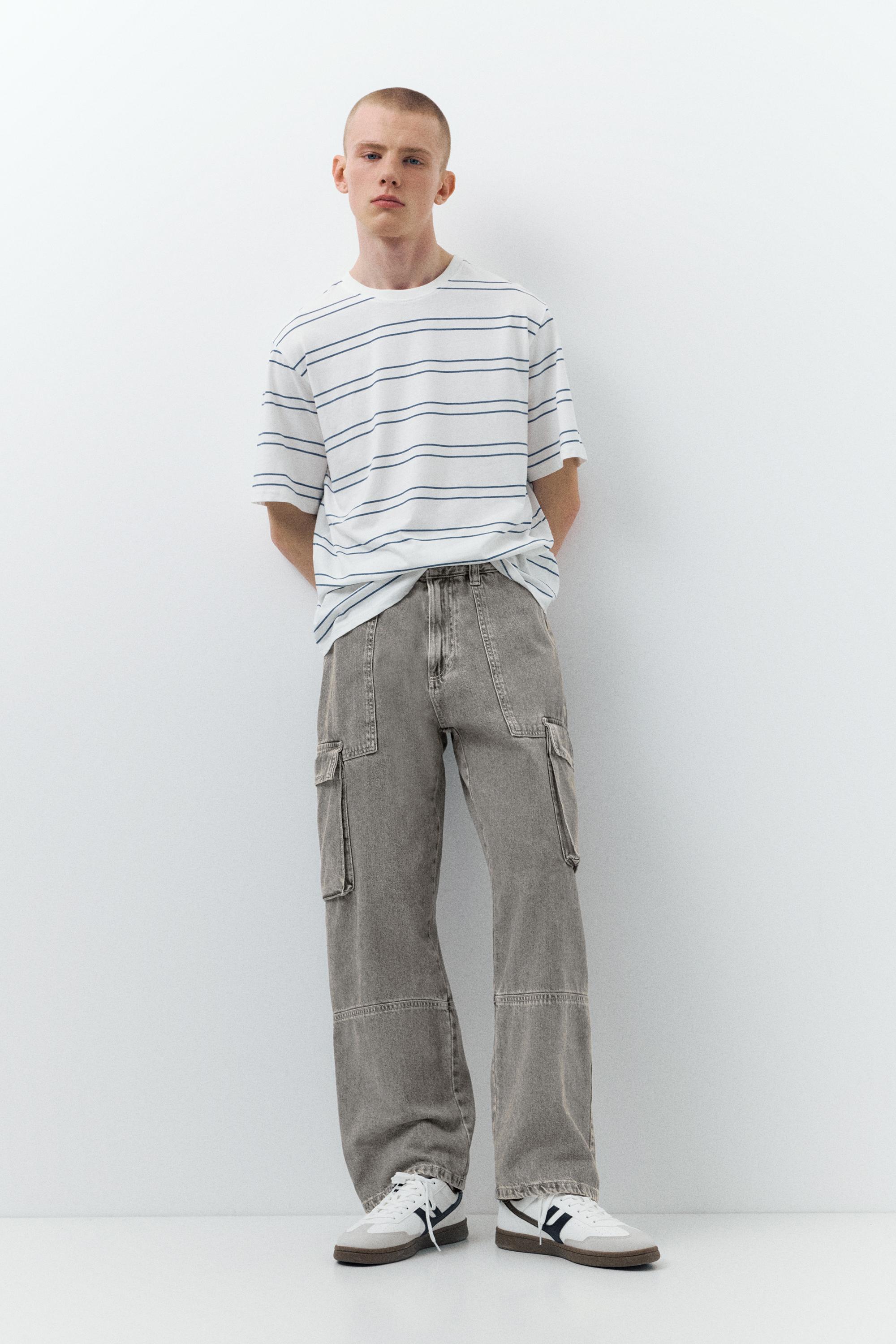 Baggy cargo jeans — Dark grey