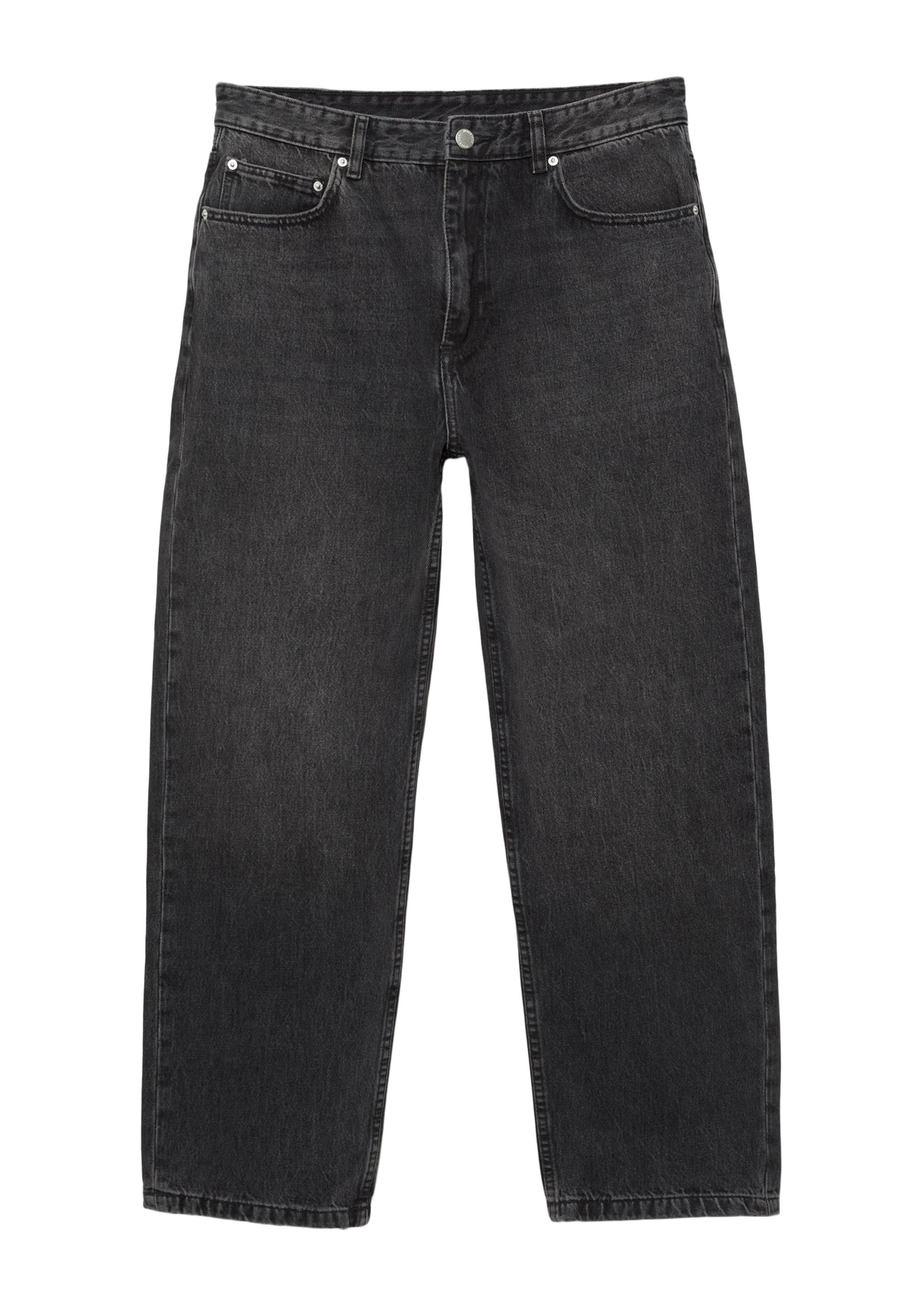 Straight-leg jeans — Faded black