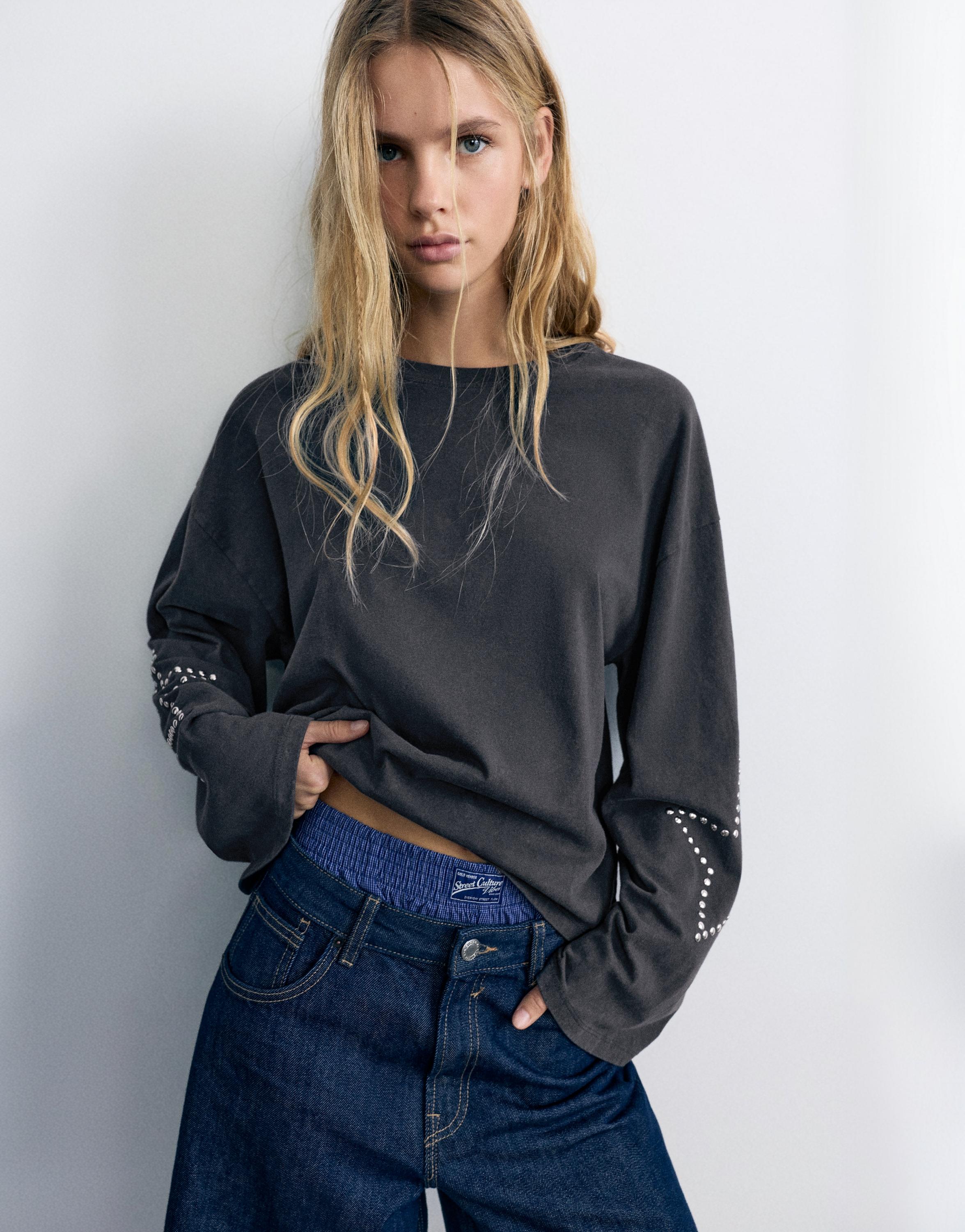 Oversize star T-shirt — Grey
