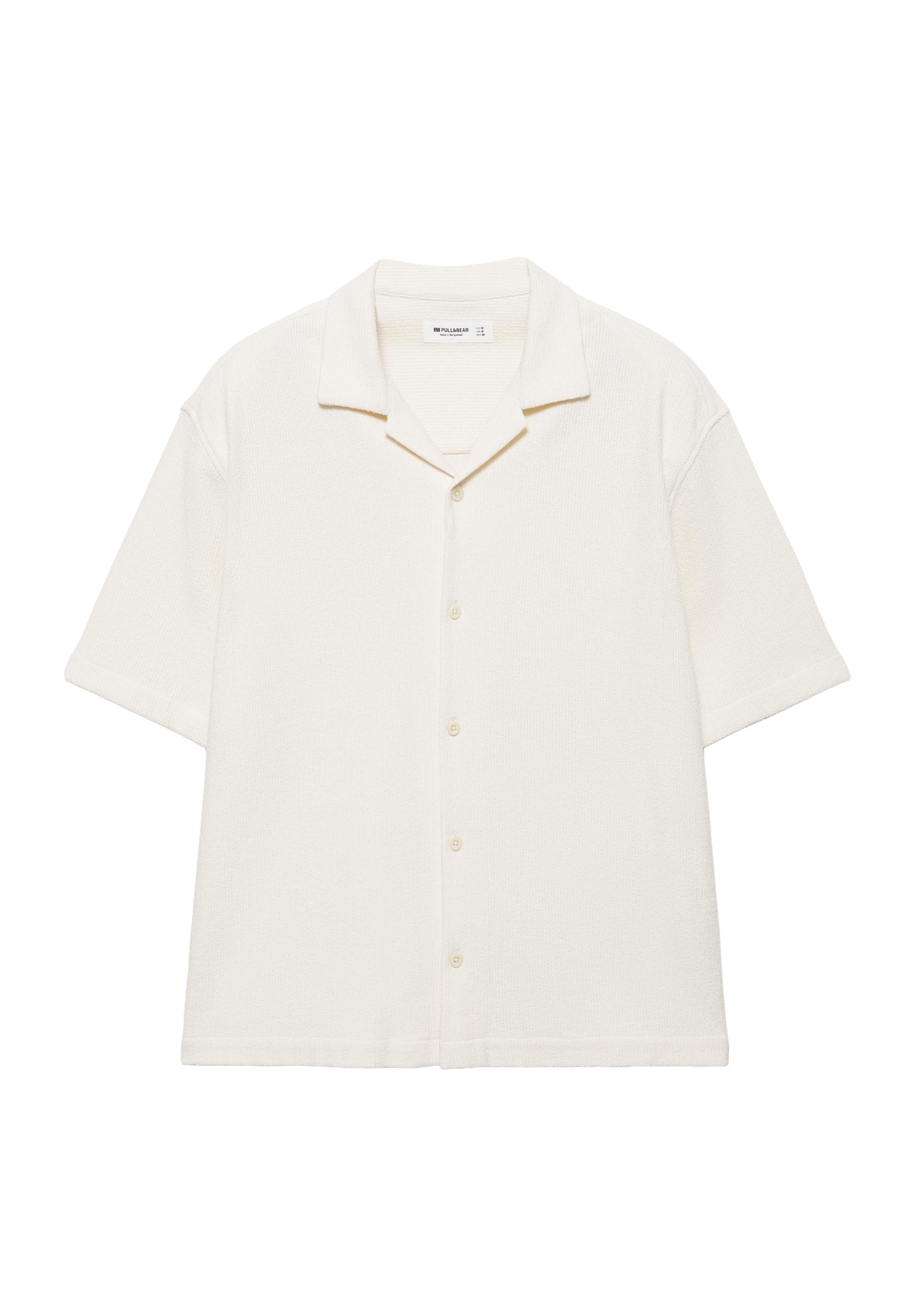 Terrycloth short sleeve shirt — Off white