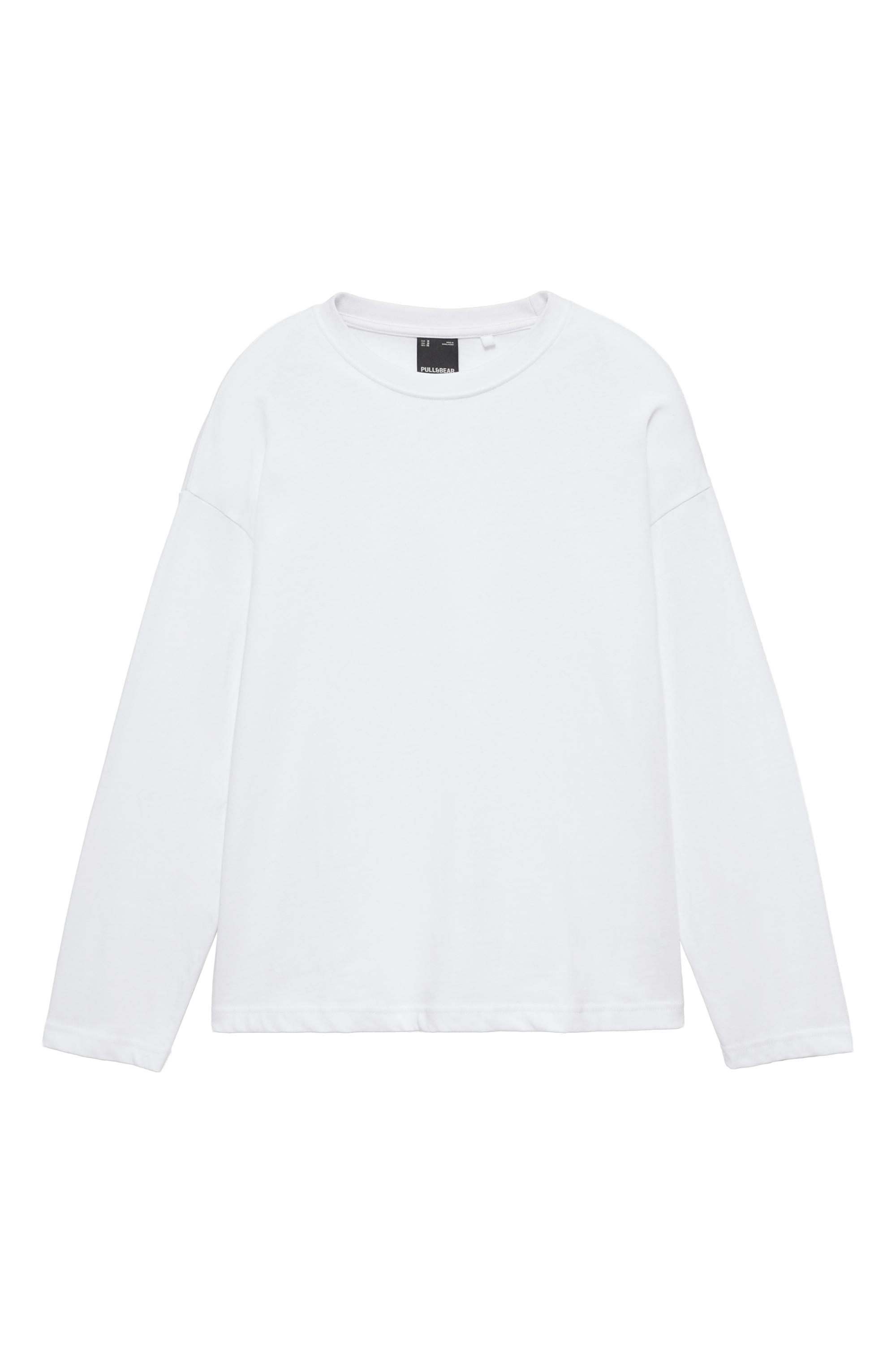 Pull&Bear Ağır kumaş dokulu relaxed tişört görsel 2