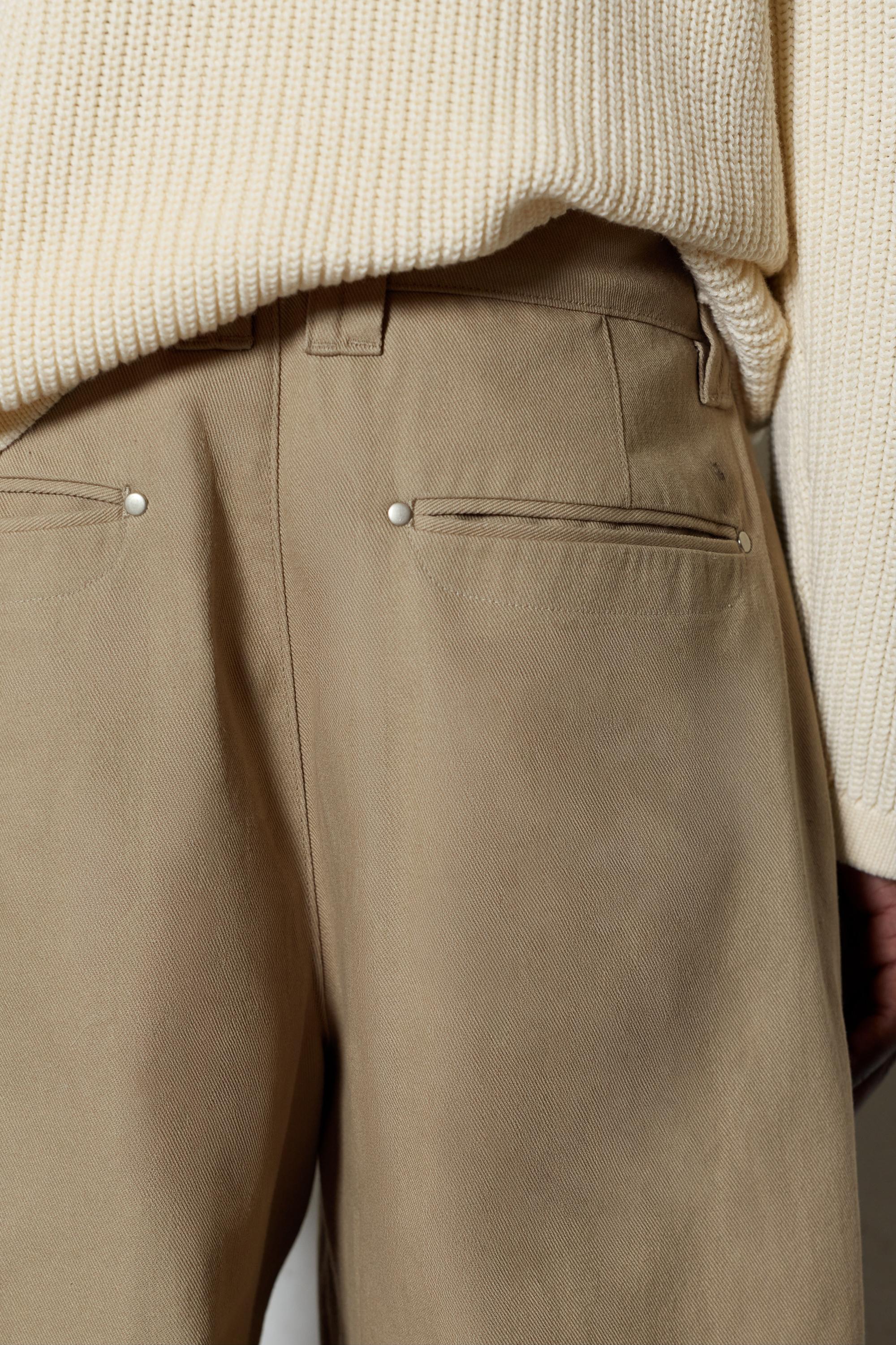 Barrel leg trousers — Ocher