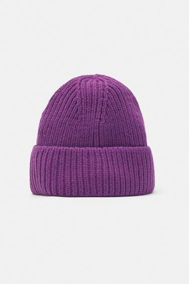 Chunky knit beanie — Mulberry 5