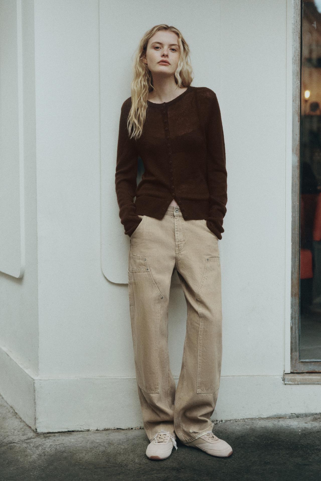 Basic cardigan — Dark brown
