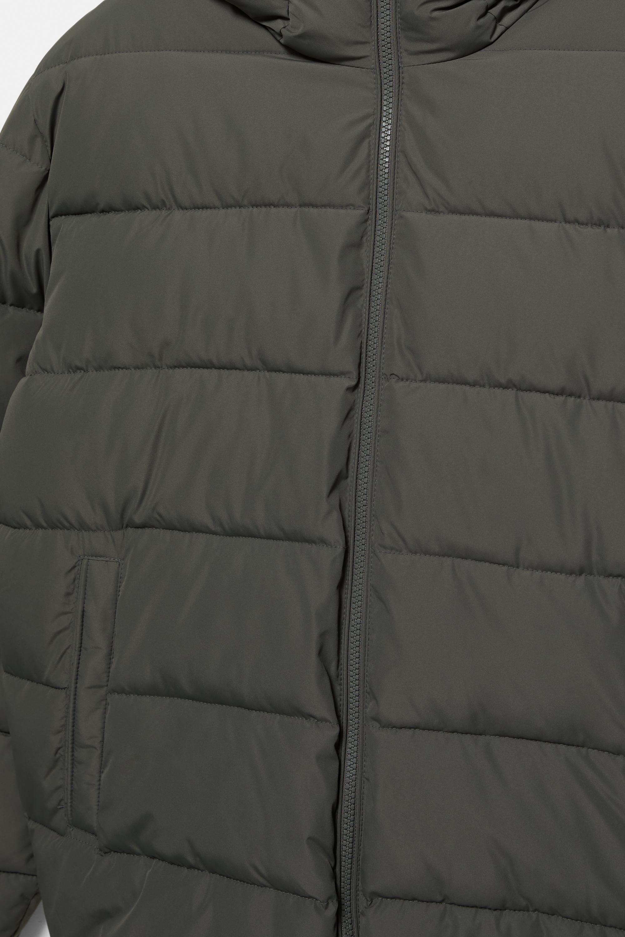 Lightweight puffer jacket with hood — Anthracite grey