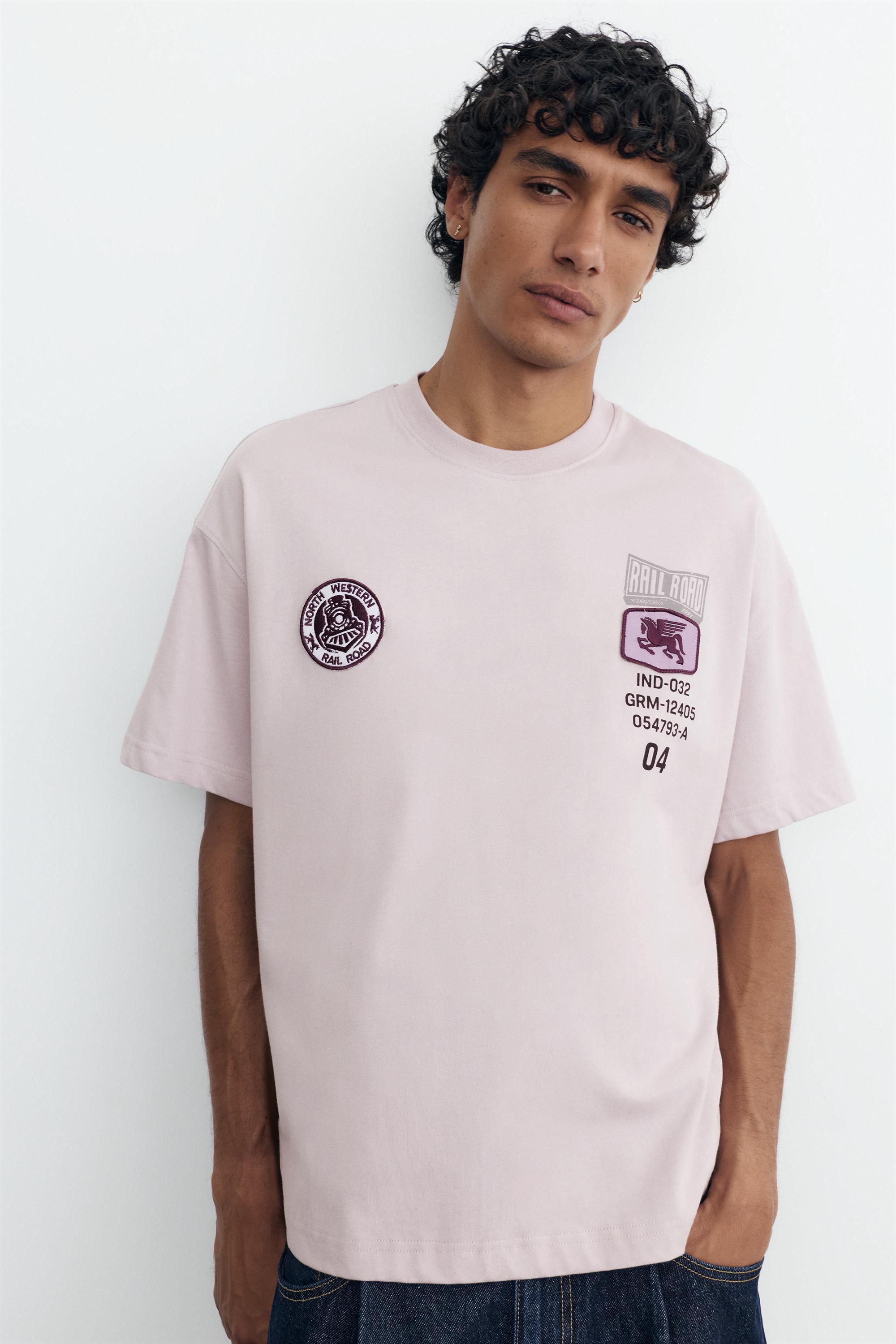 Boxy-fit graphic T-shirt — Lilac