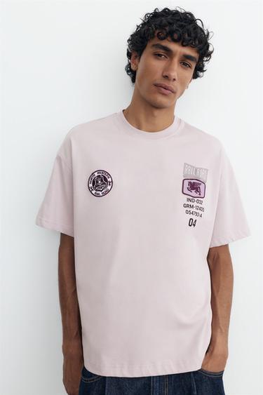 Boxy-fit graphic T-shirt — Lilac 2