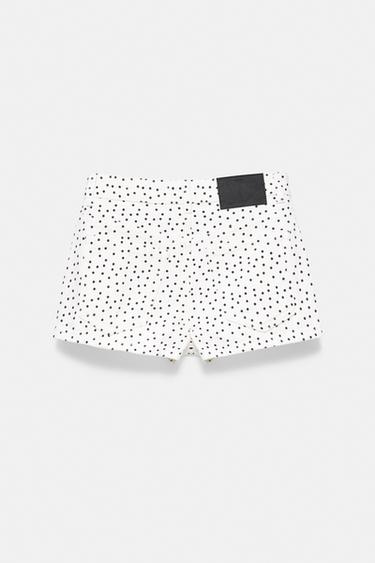 Mini polka dot shorts — White 8