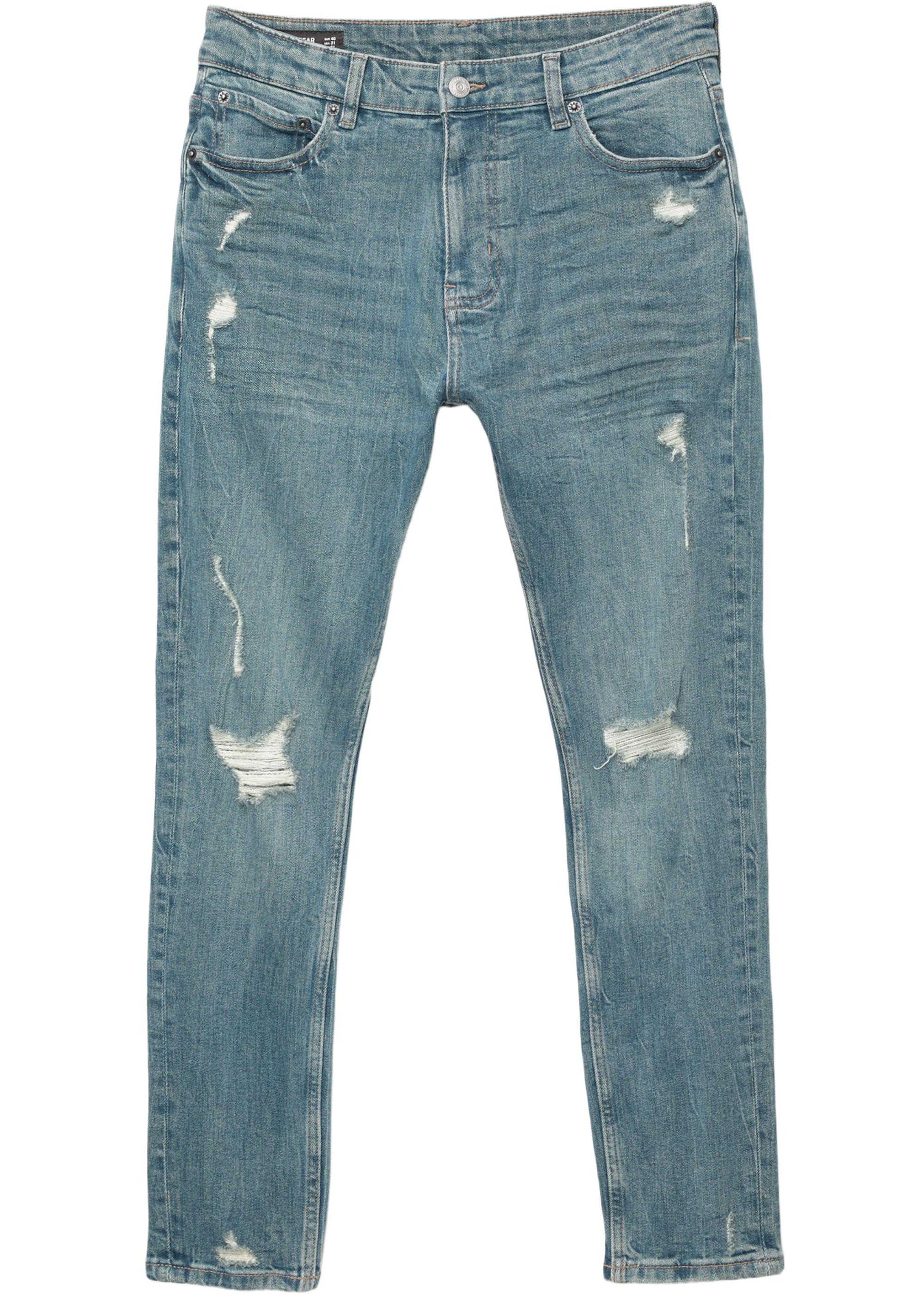 Ripped skinny jeans — Neon blue