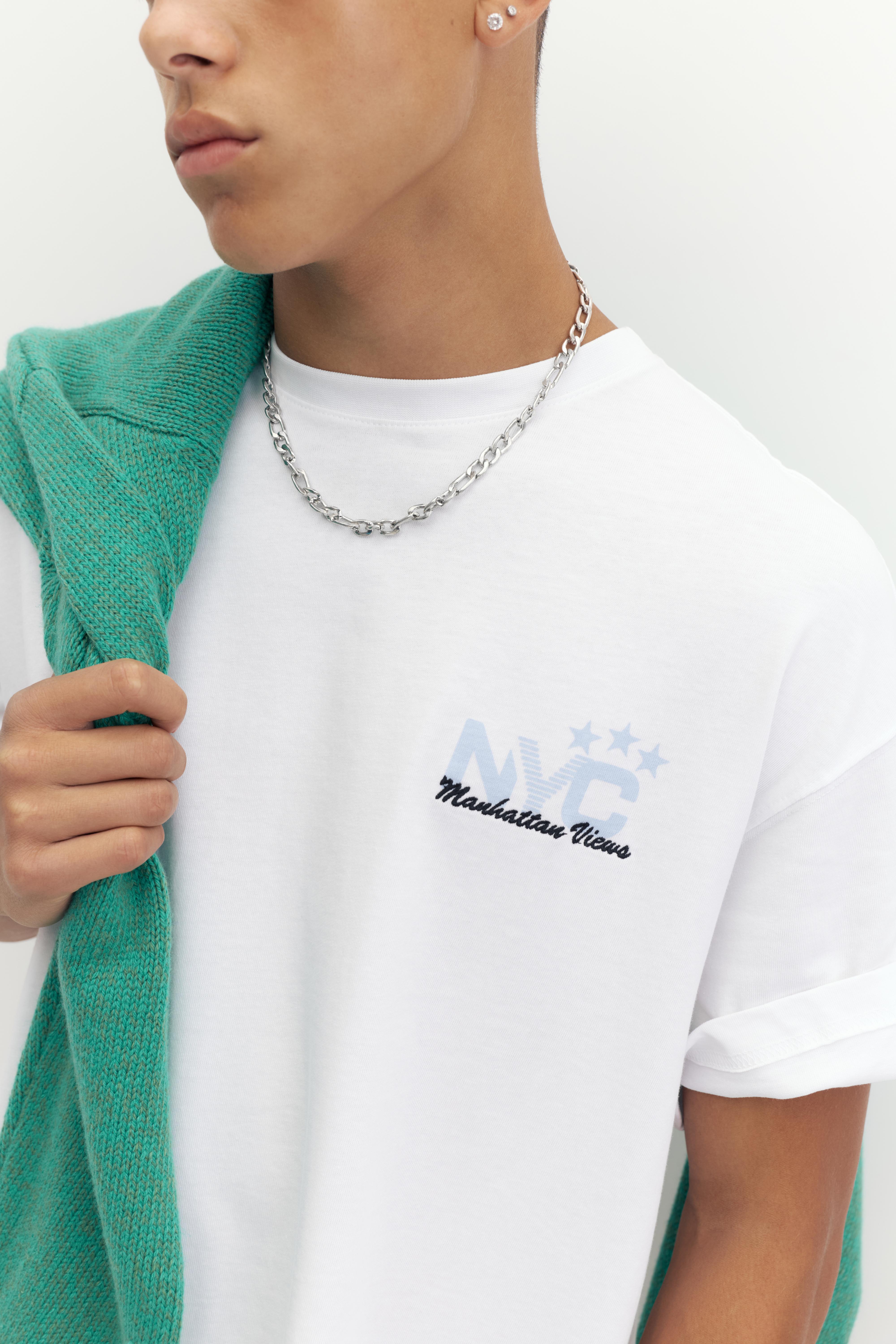 Pull&Bear STWD NYC grafikli tişört görsel 2