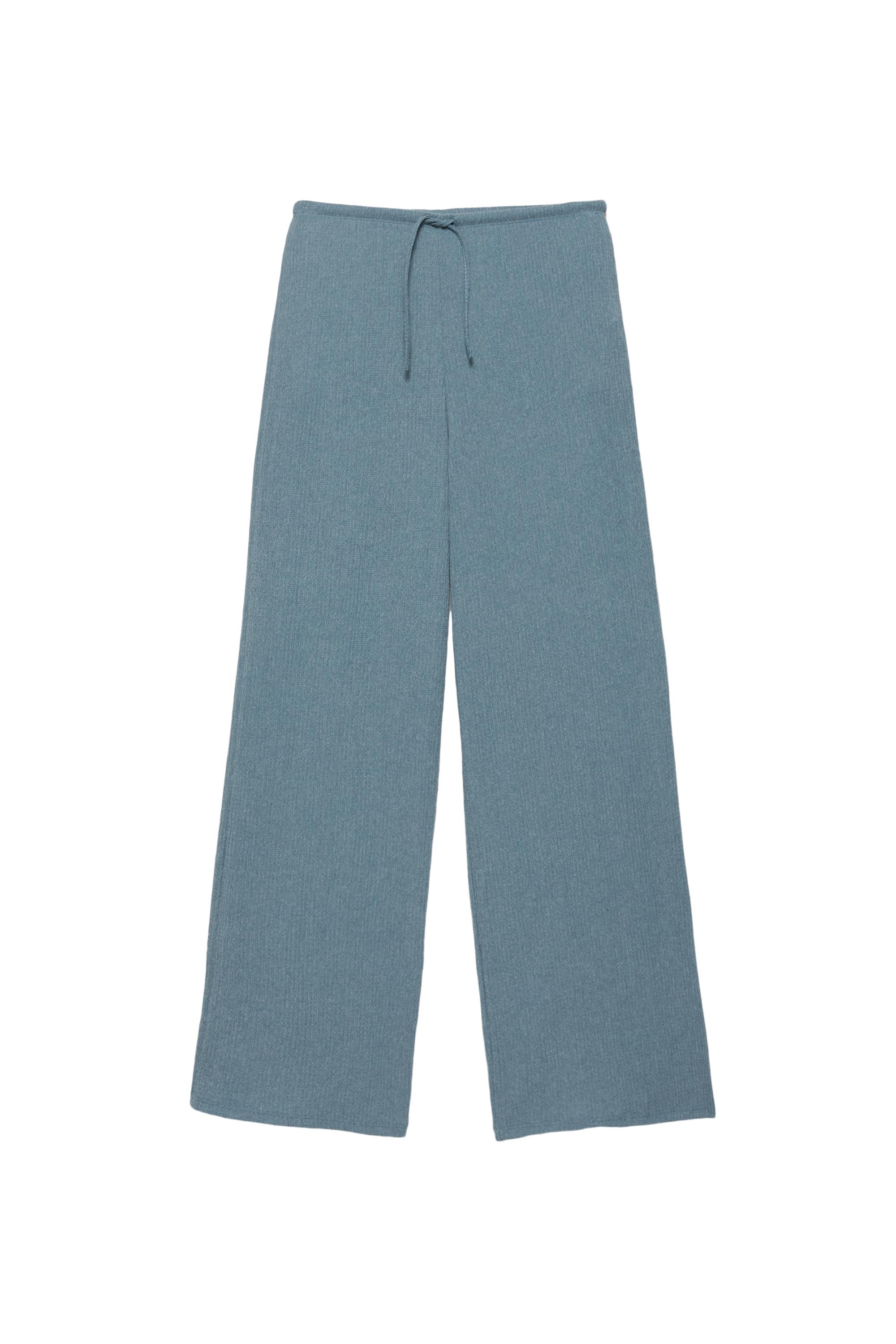 Bambula geniş paça pantolon - Görsel 5