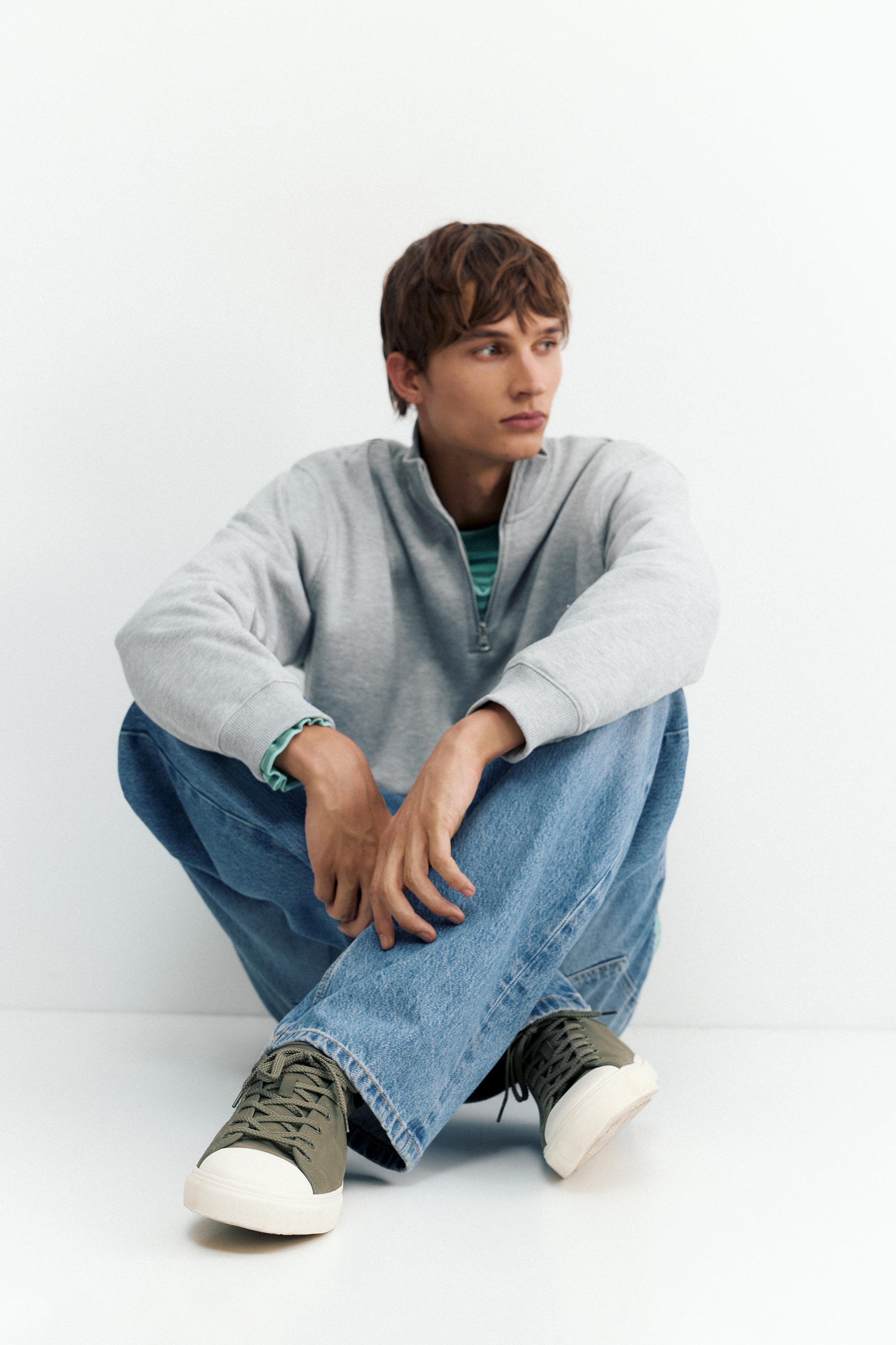 Casual trainers with detail — Khaki