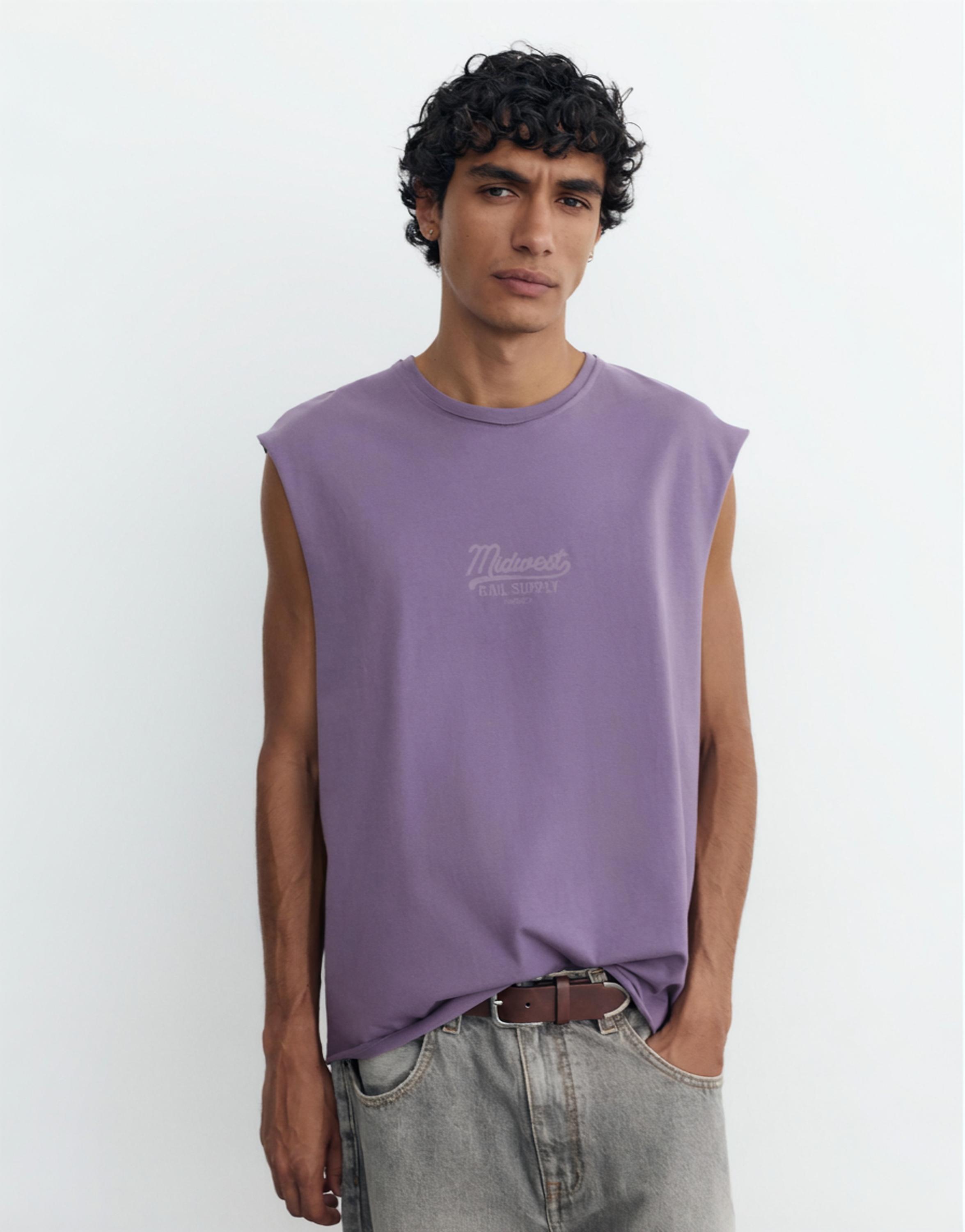 Midwest graphic tank top — Mulberry