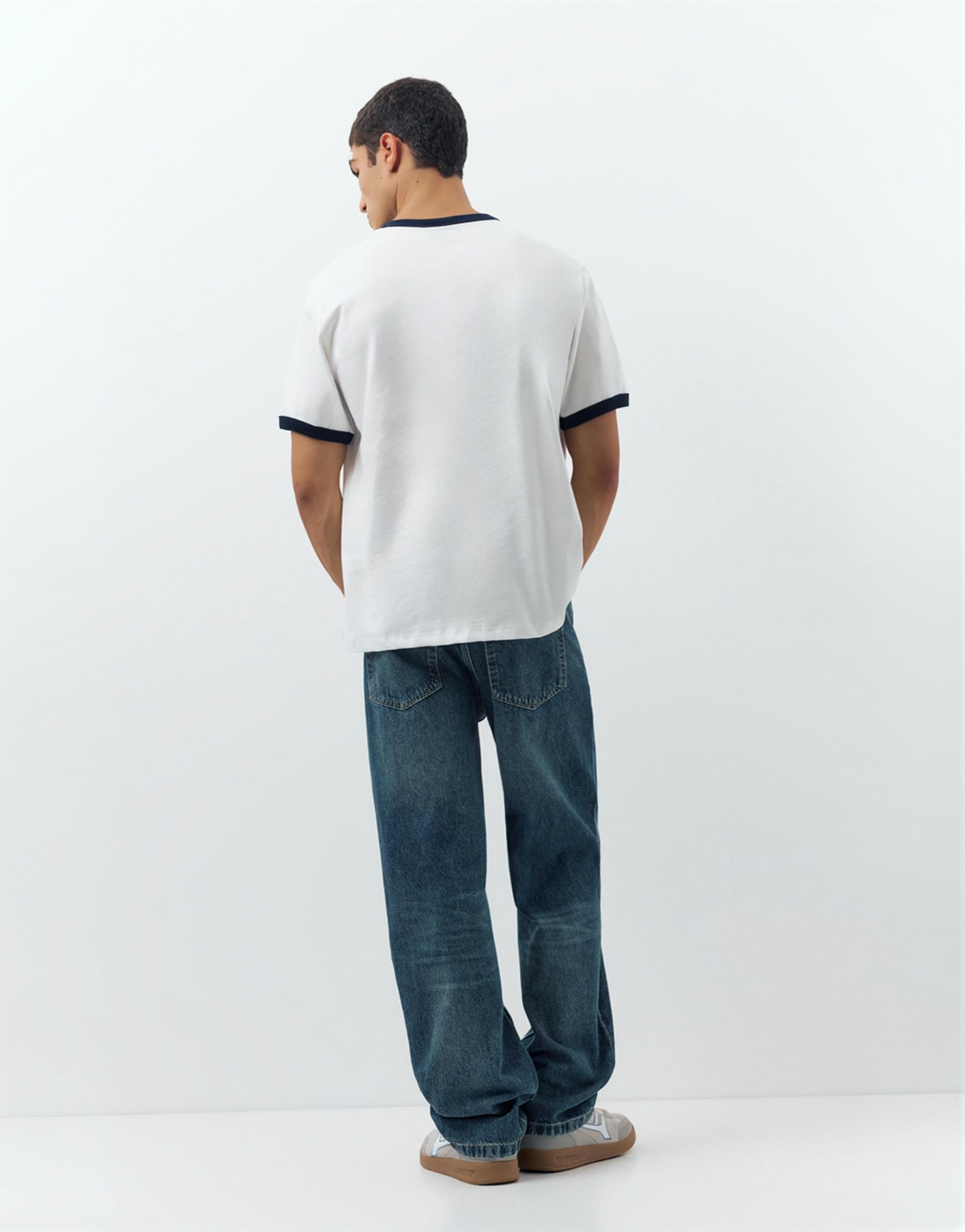 Straight-leg jeans — Dark blue