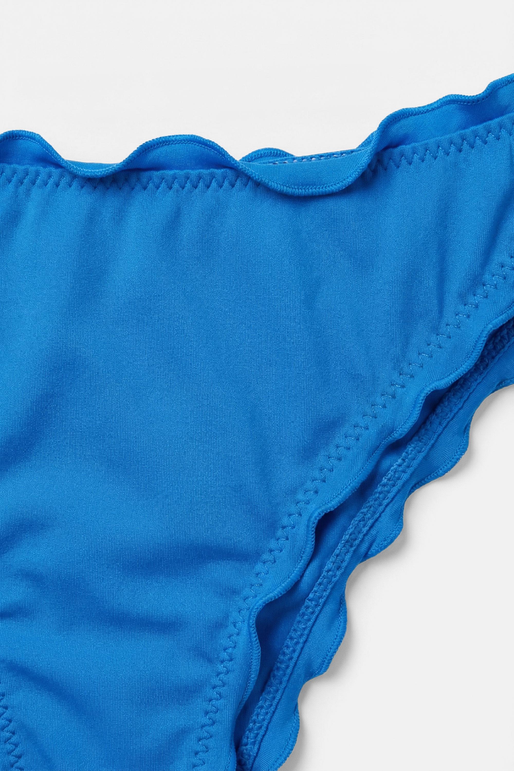 Ruffled bikini bottoms — Pale blue