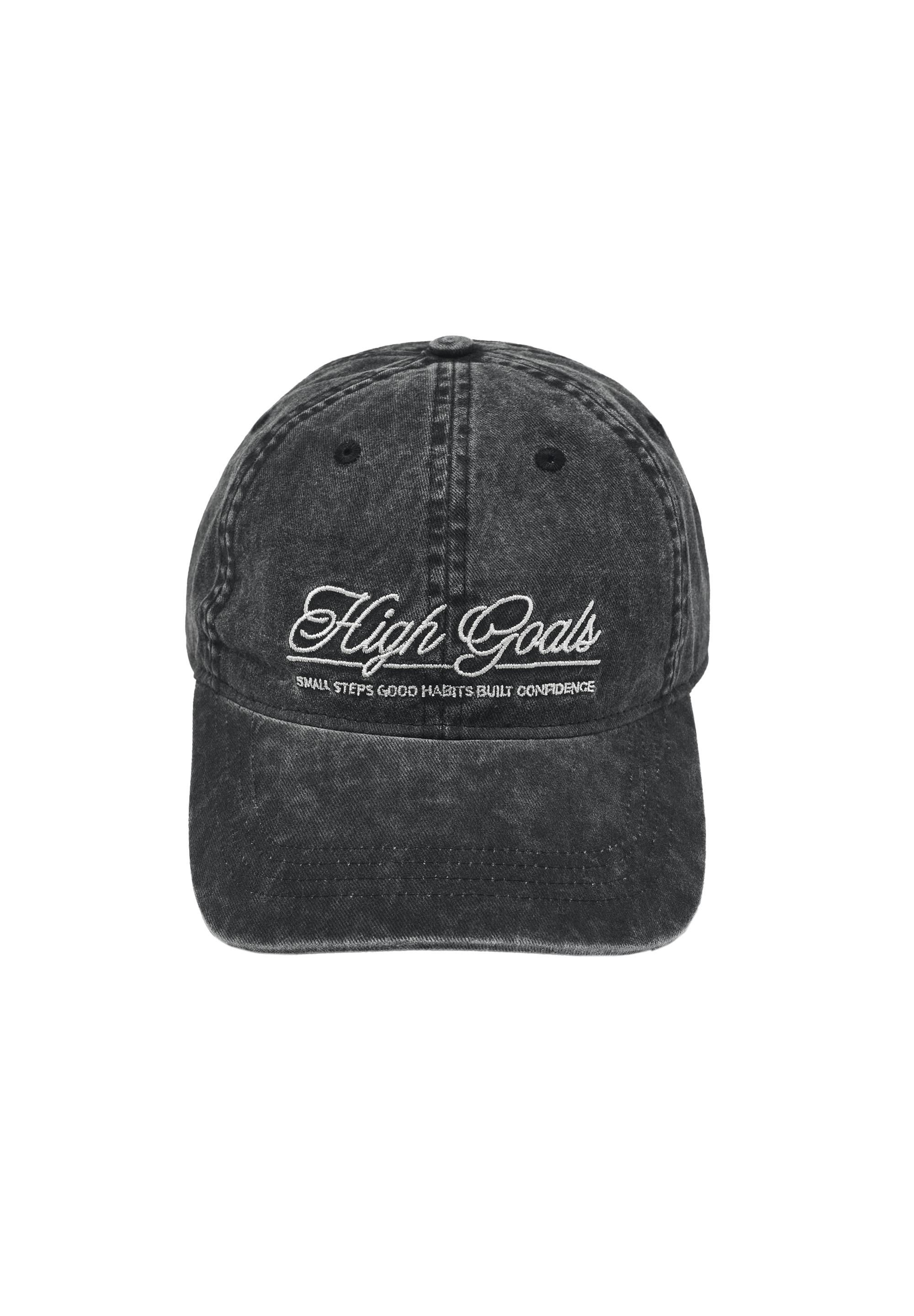 'High Goals' embroidered cap — Black