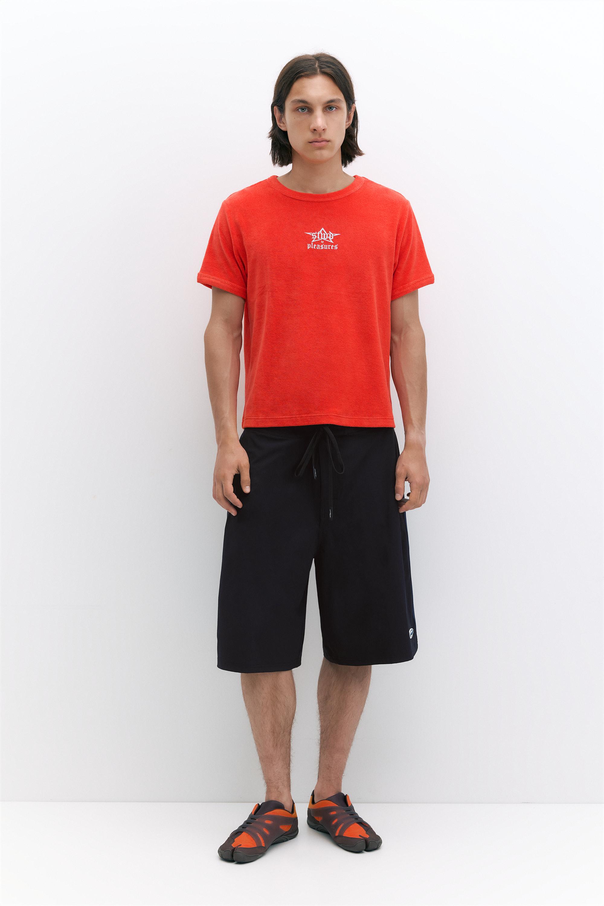Pleasures x STWD towelling T-shirt — Red