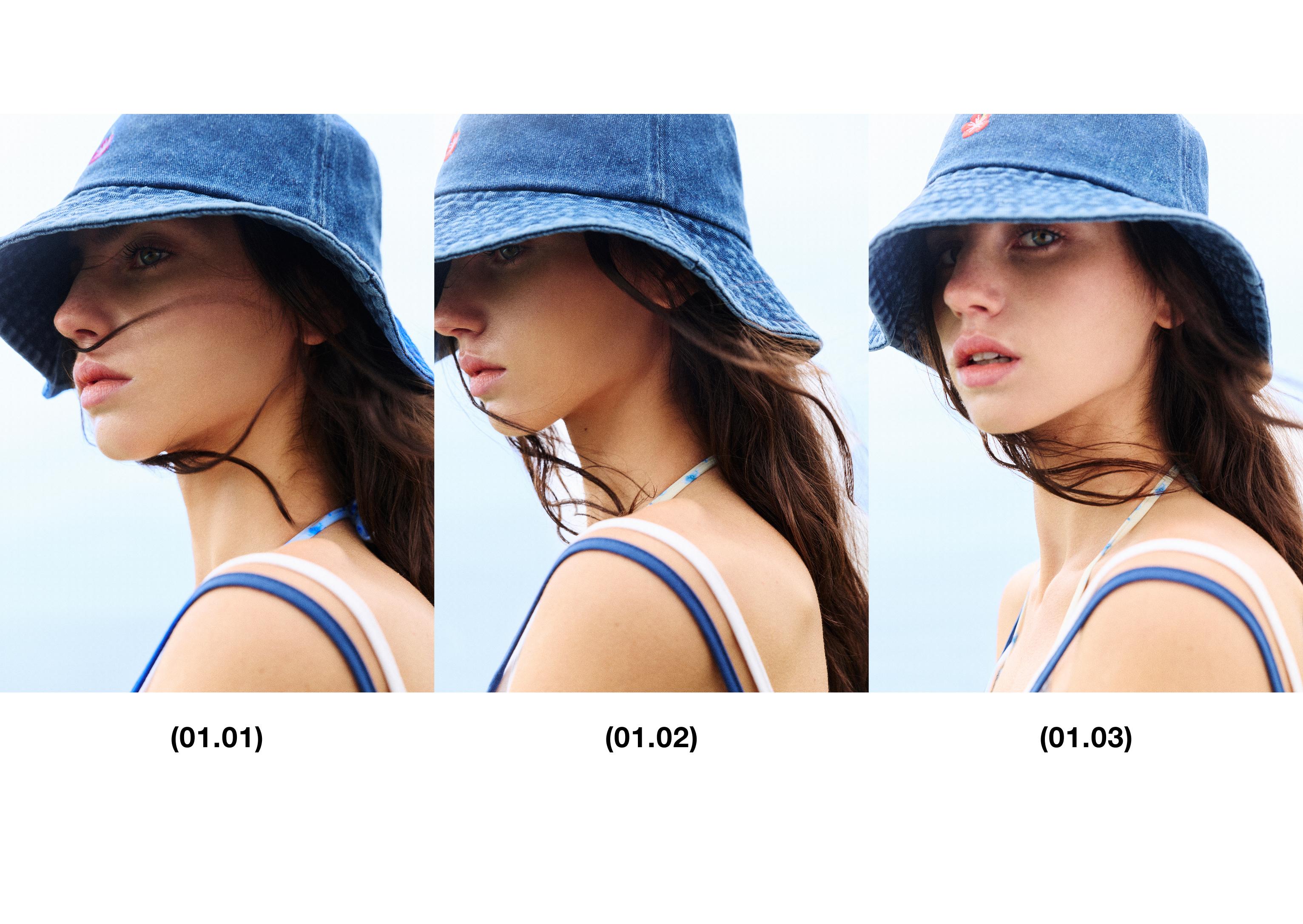 İşlemeli denim bucket şapka - Görsel 10