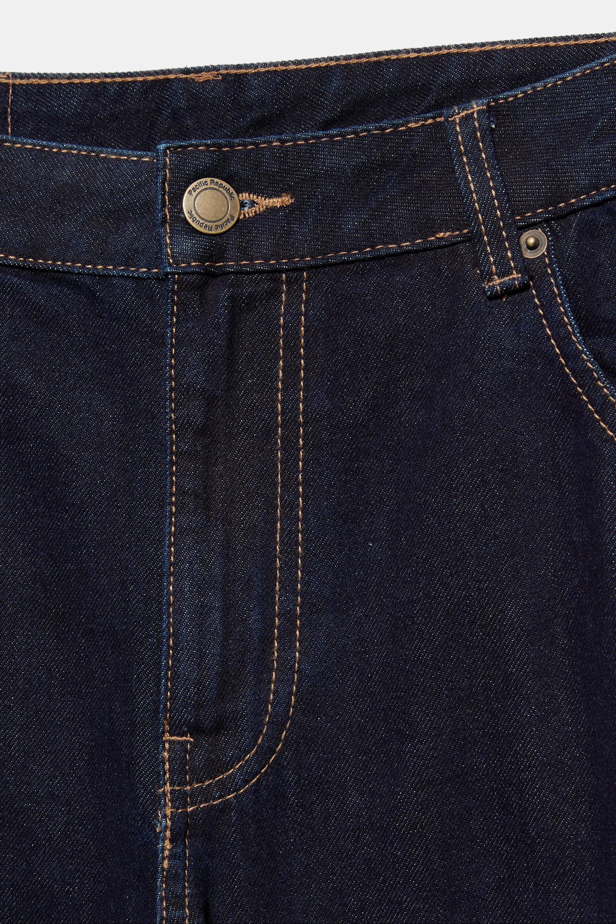 Turn-up hem jeans — Dark navy