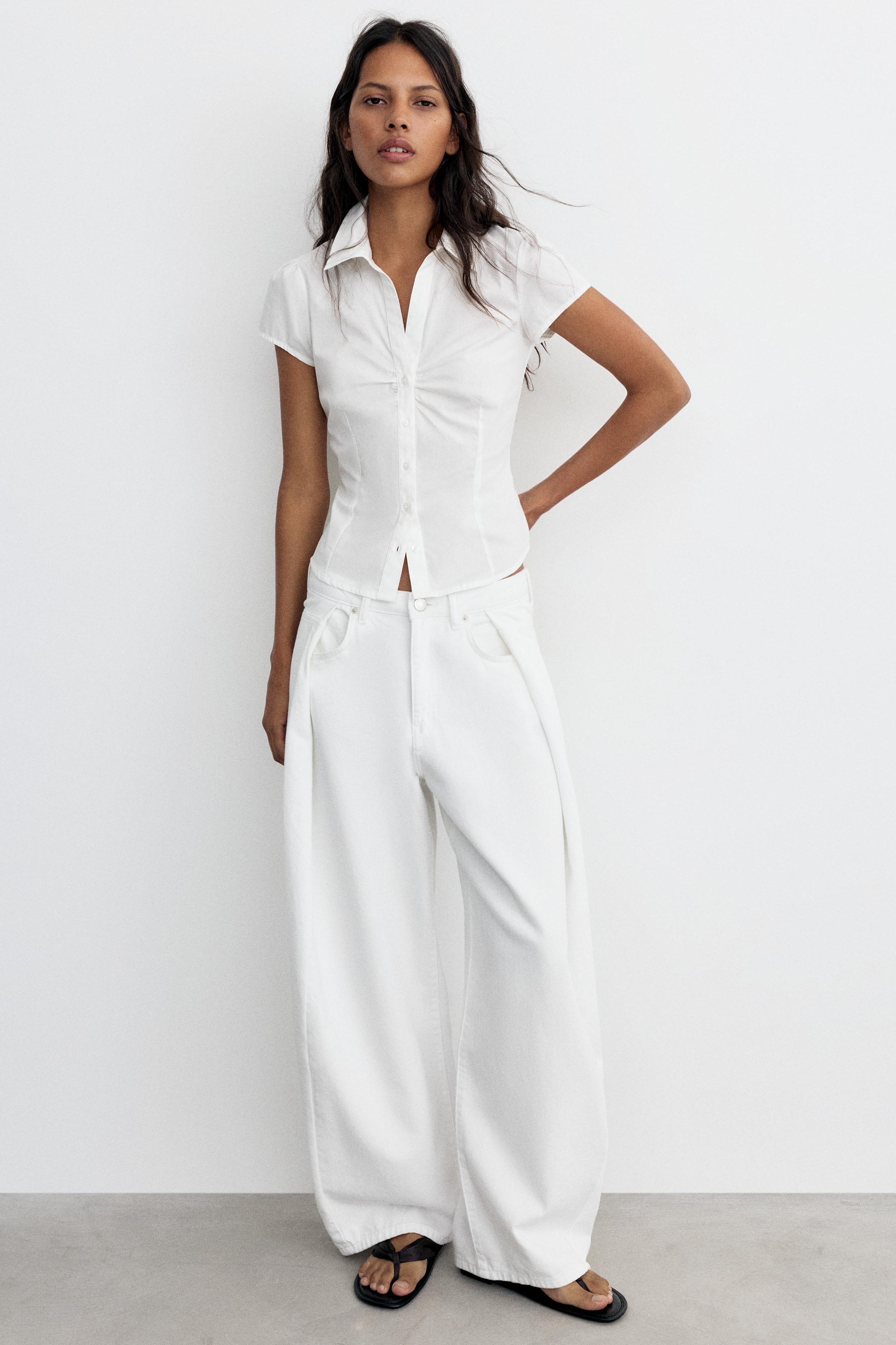 Slim fit short sleeve shirt — White