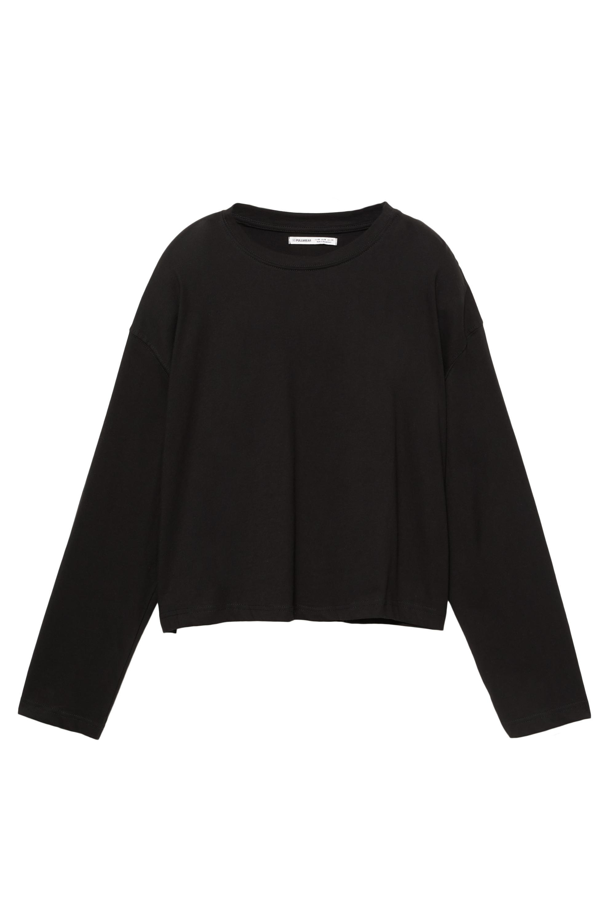 Uzun kollu boxy t-shirt - Görsel 38