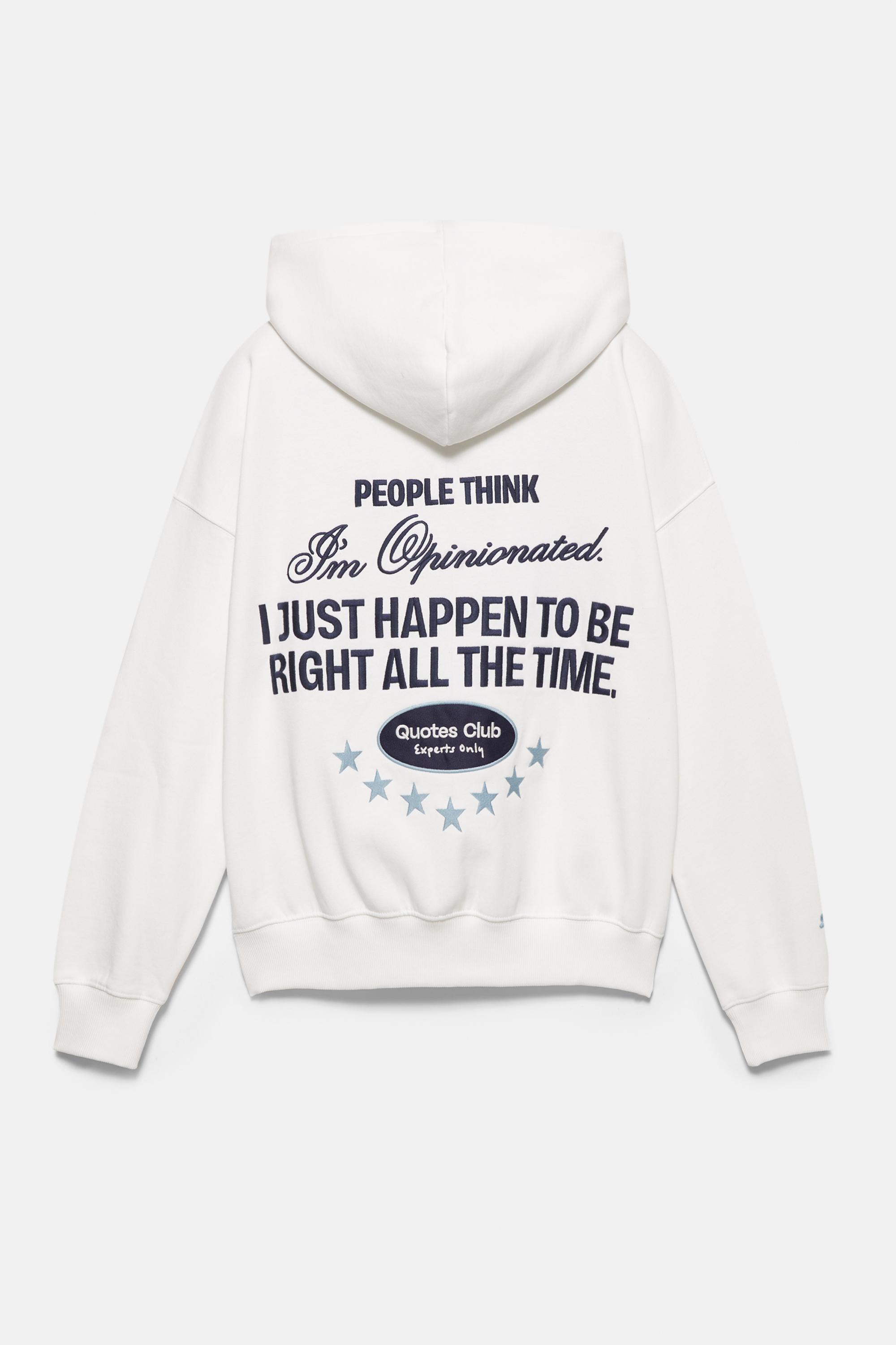 İşlemeli yıldız kapüşonlu sweatshirt