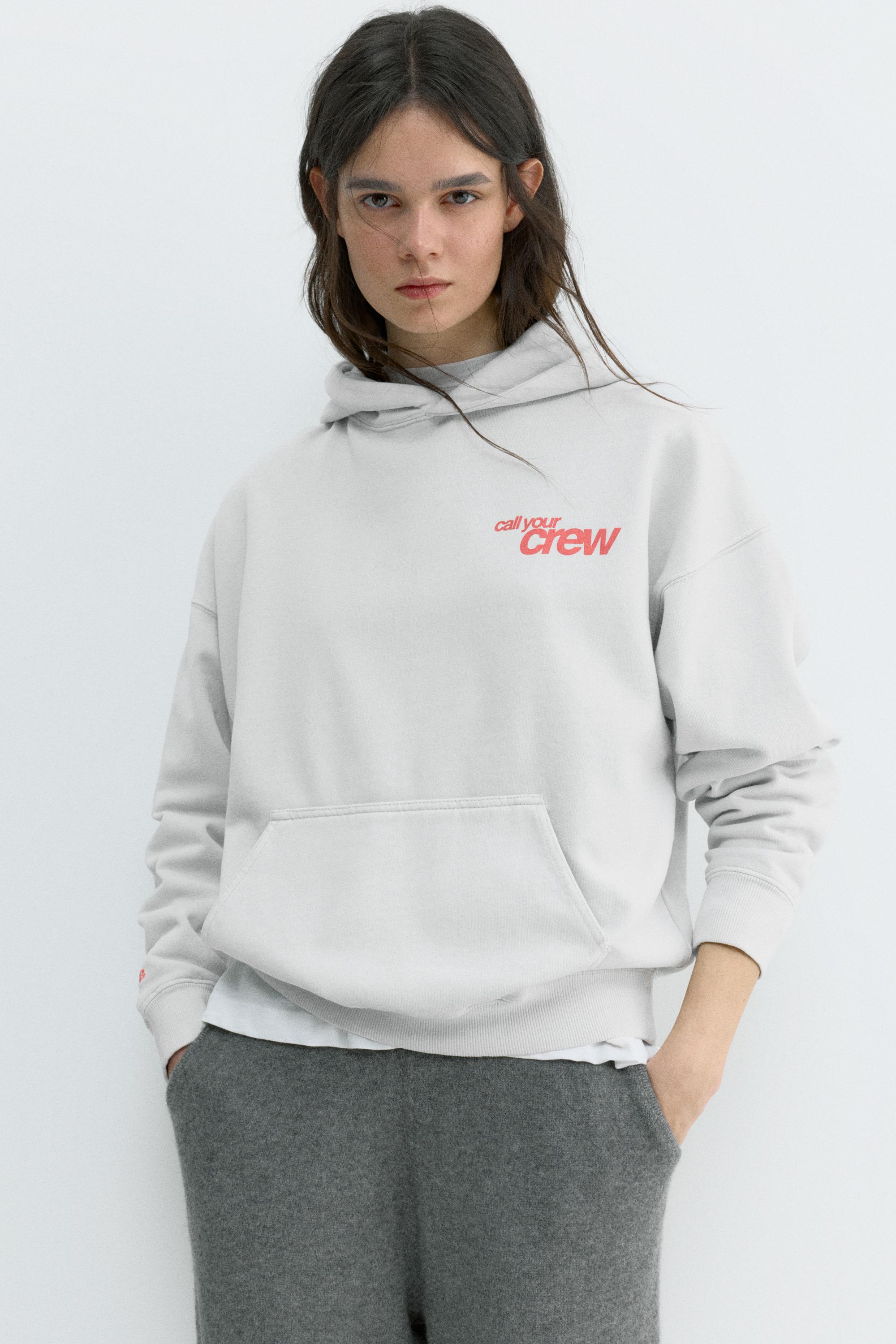 Kapüşonlu crew studios sweatshirt - Görsel 6