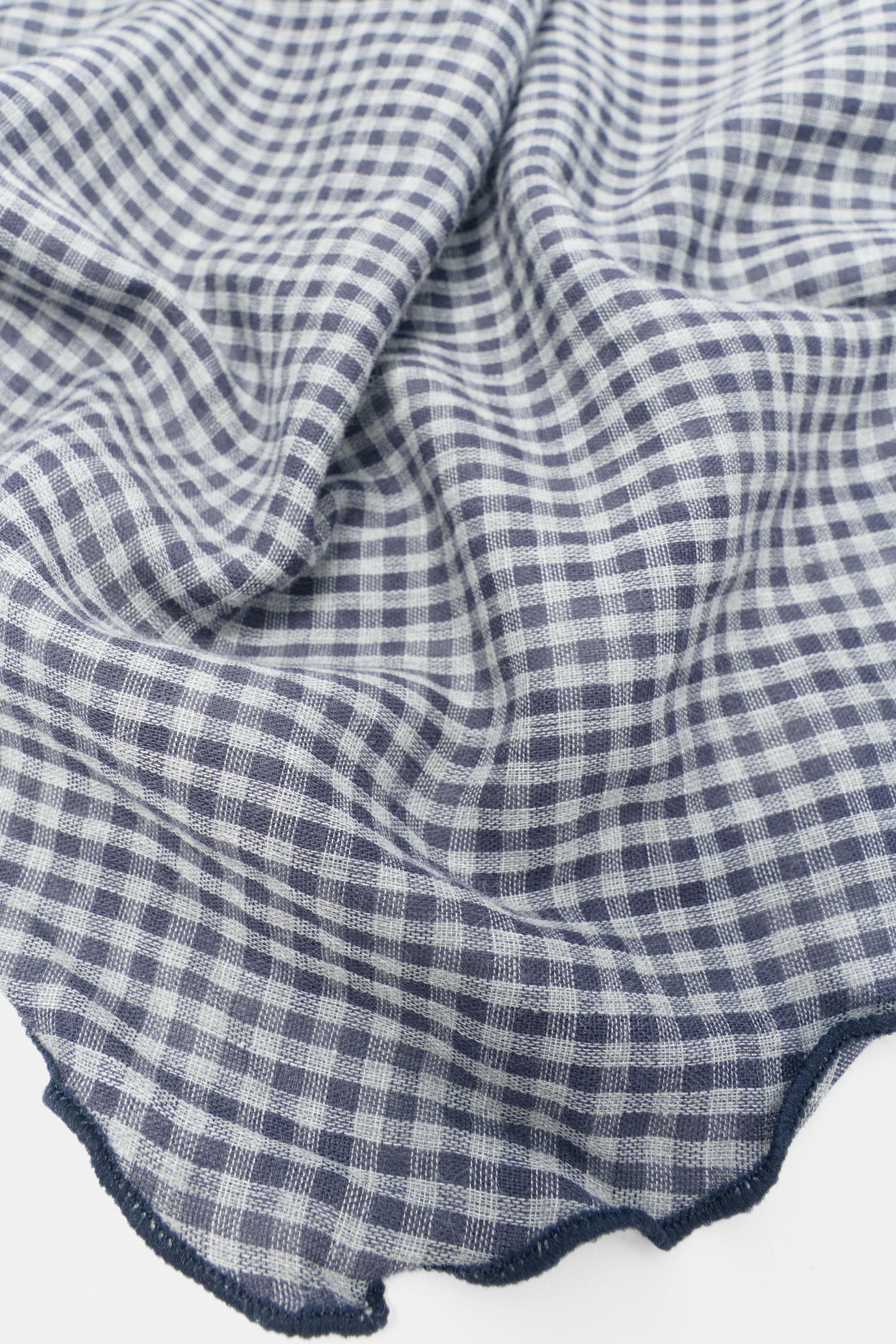 Check-print bandana — Blue