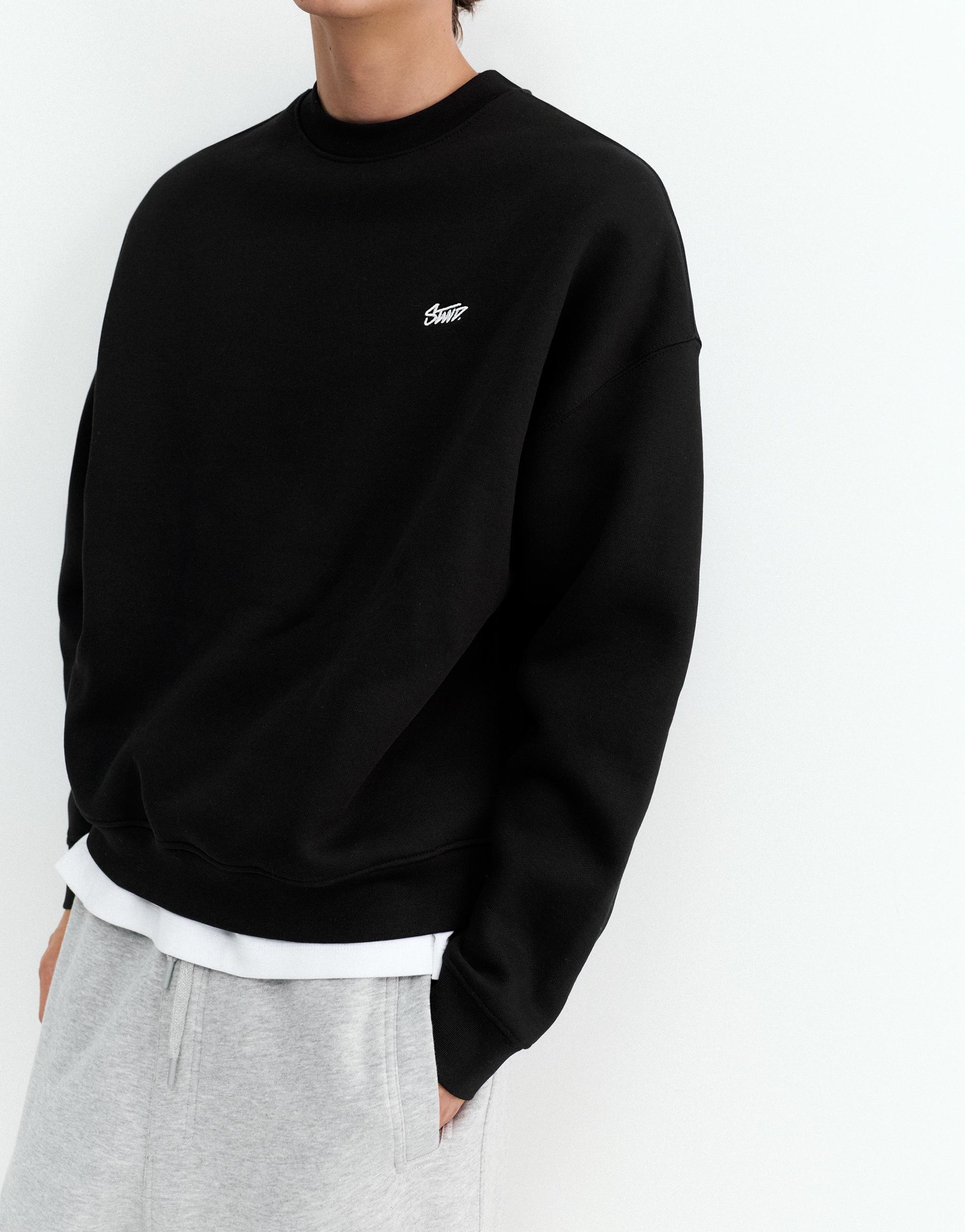 STWD boxy sweatshirt — Black