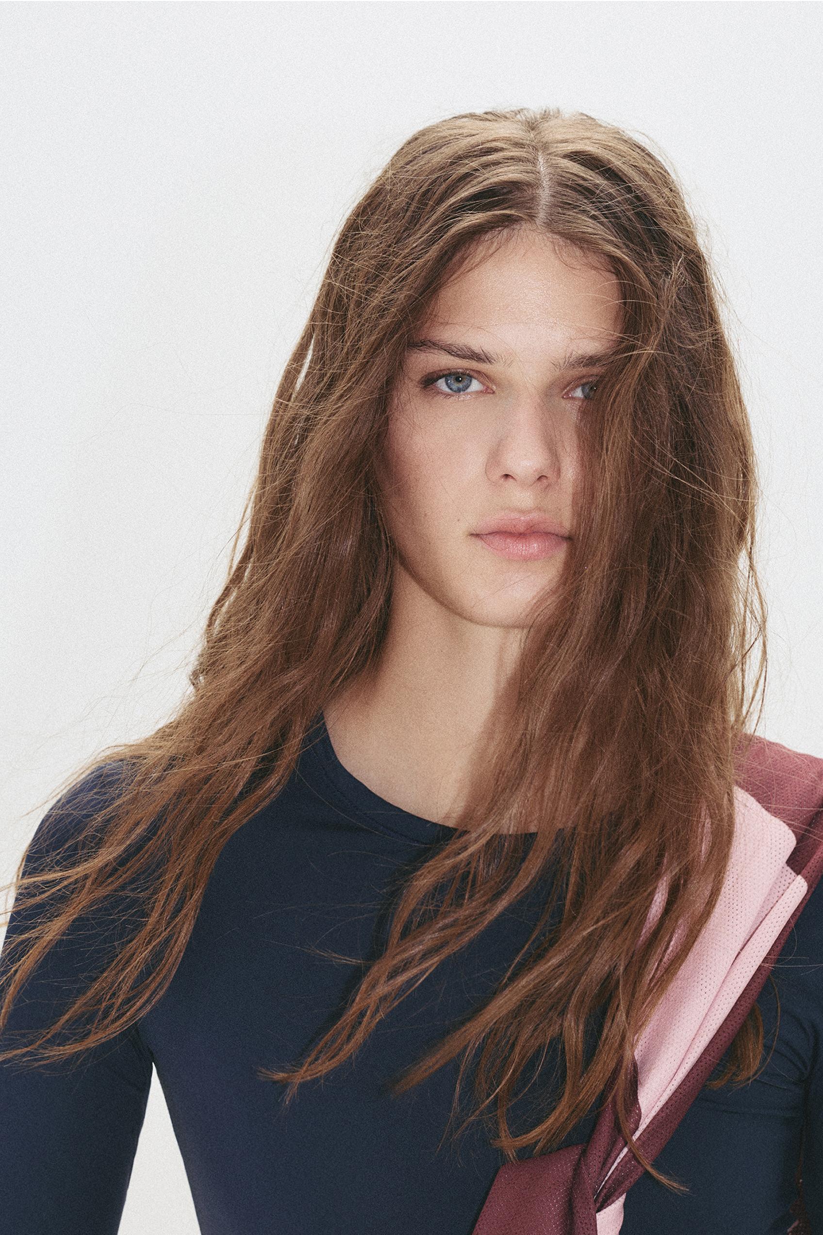Fitted polyamide T-shirt — Navy