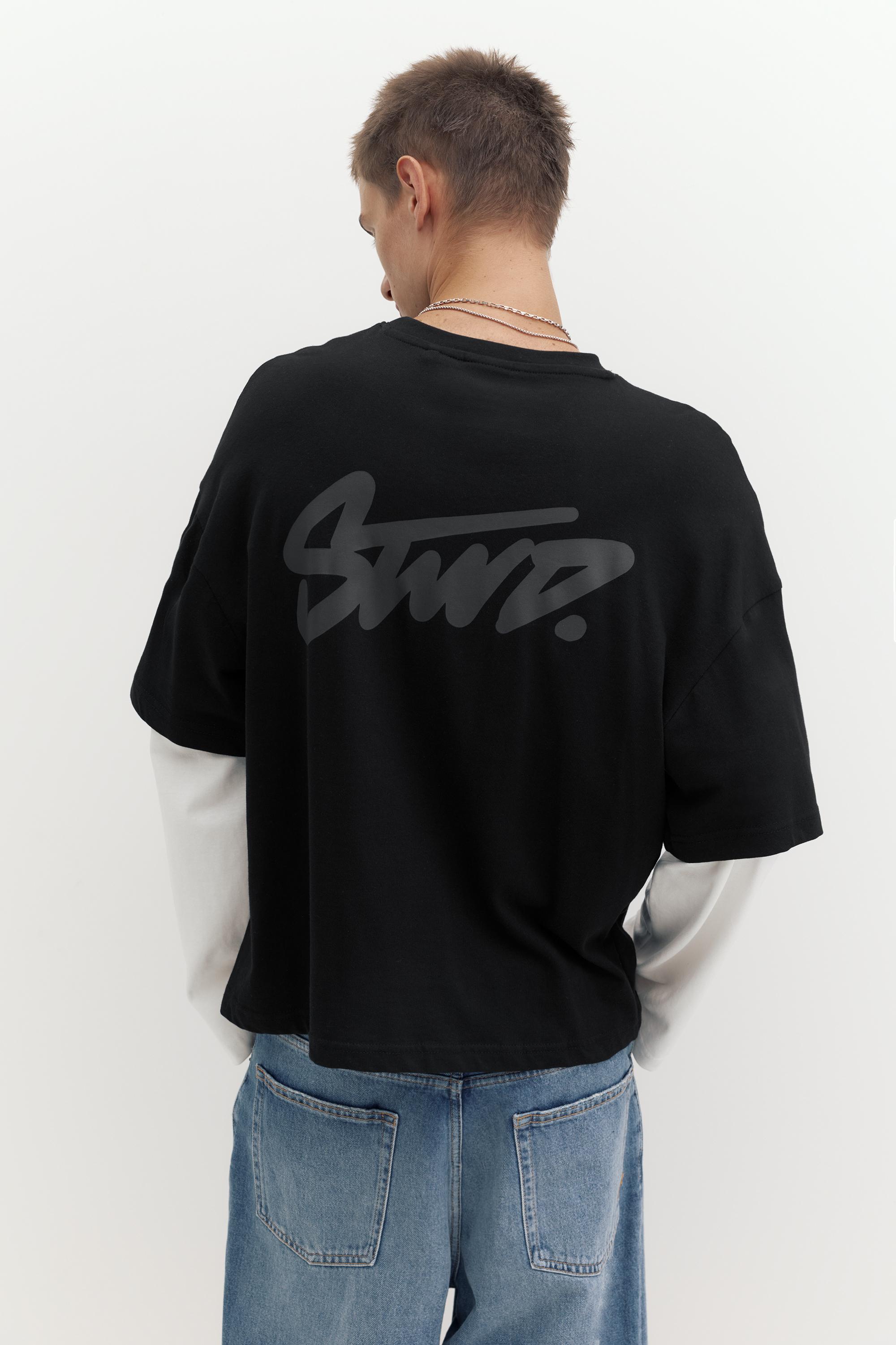Double sleeve T-shirt — Black