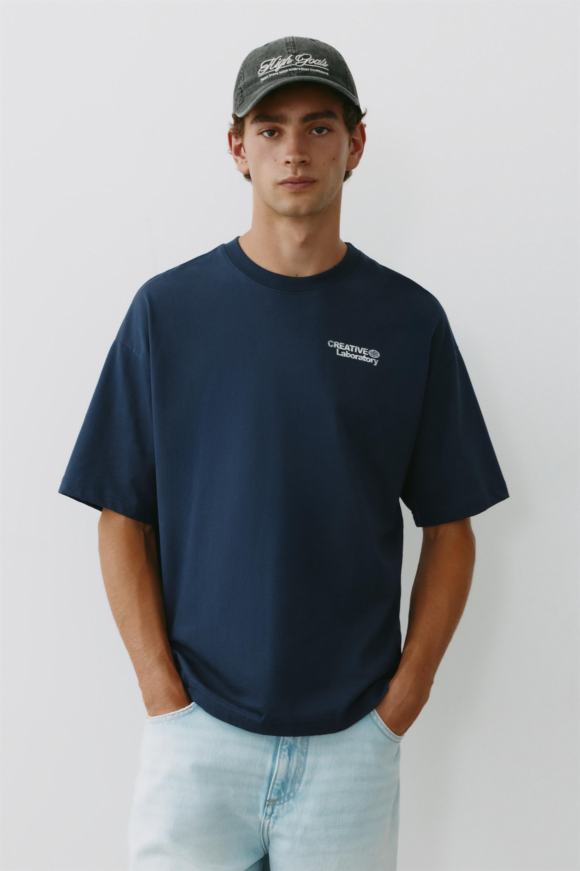 Creative Laboratory graphic T-shirt — Navy