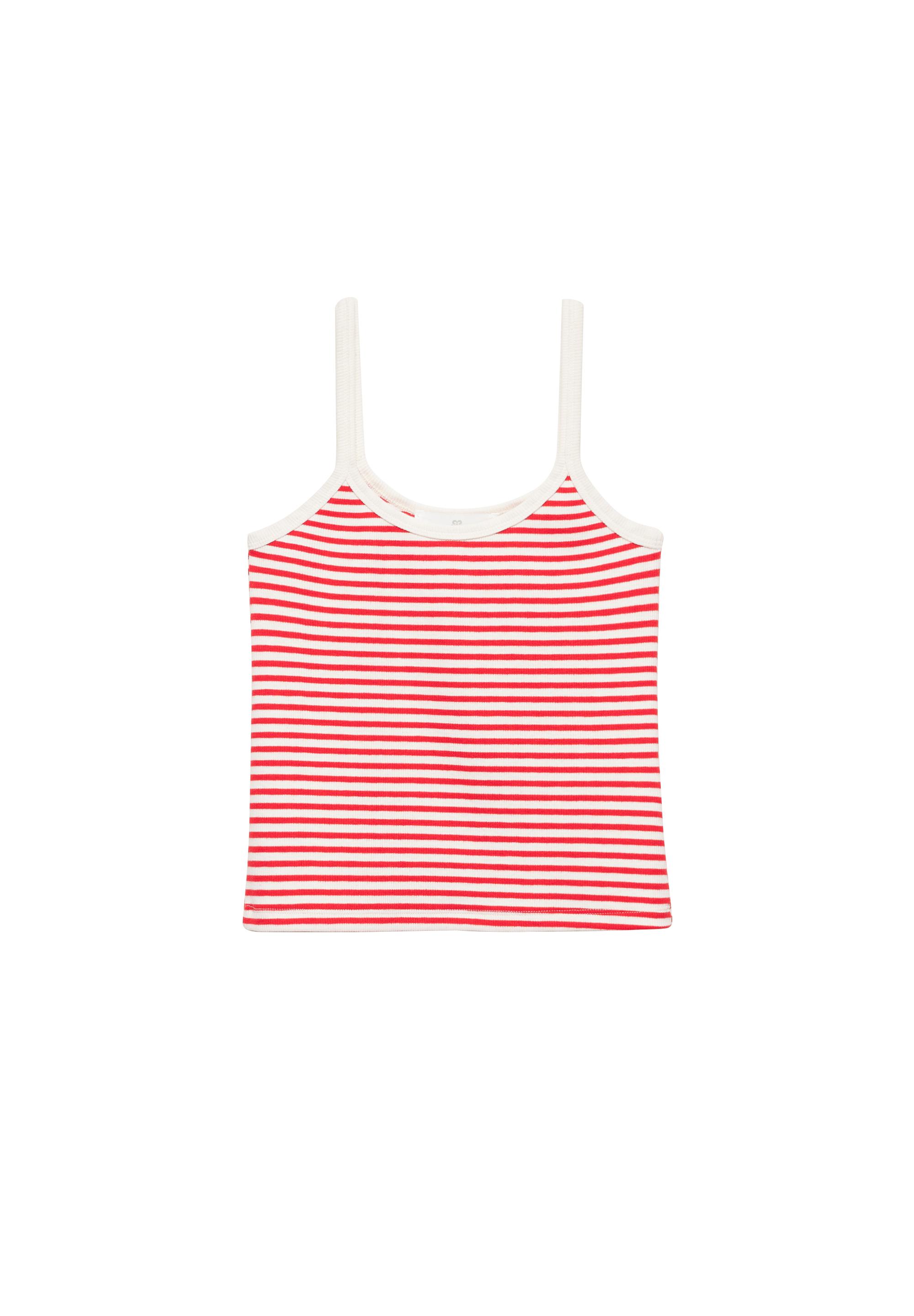 Striped strappy top — Red