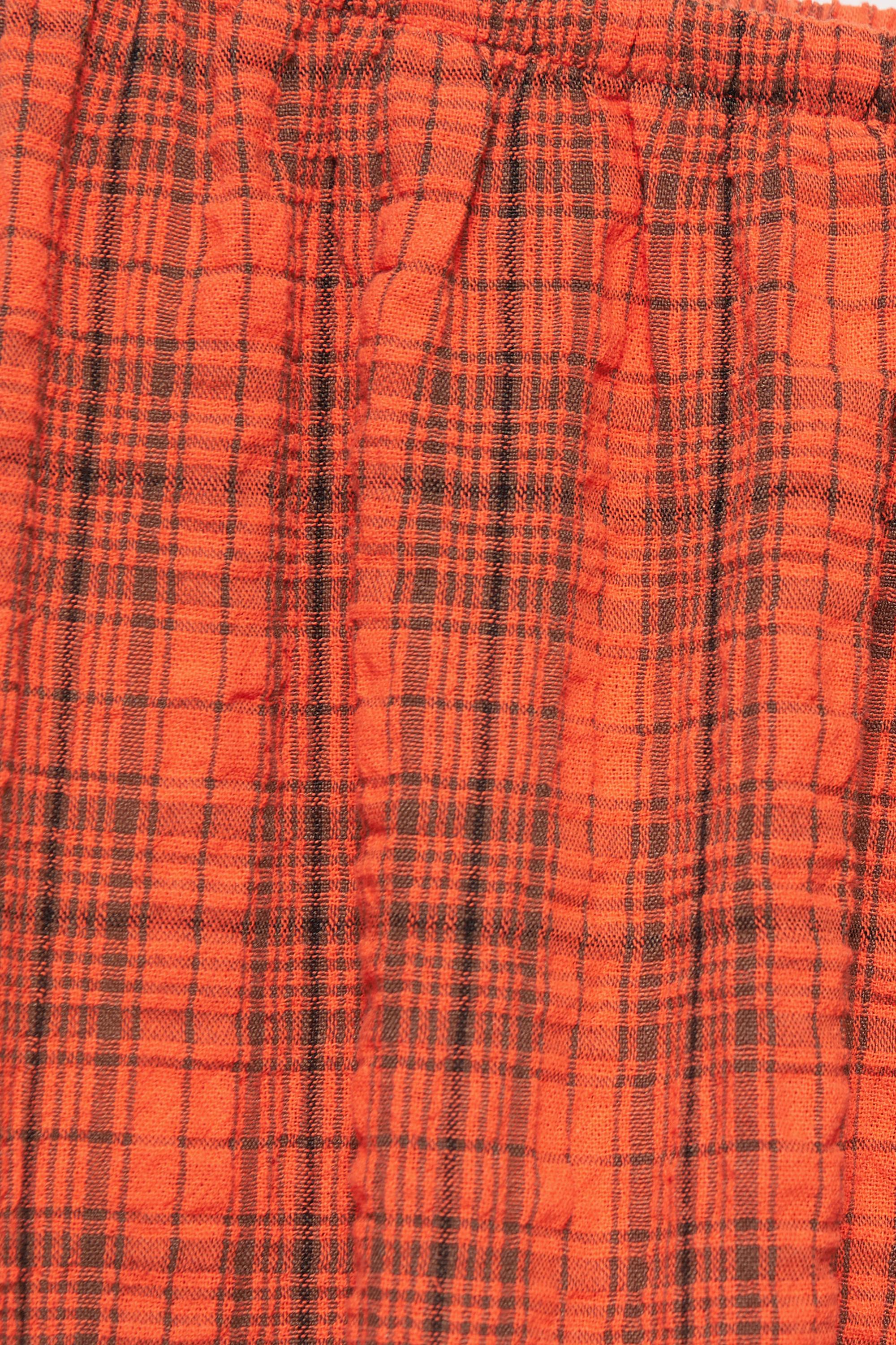 Check sarouel trousers — Red