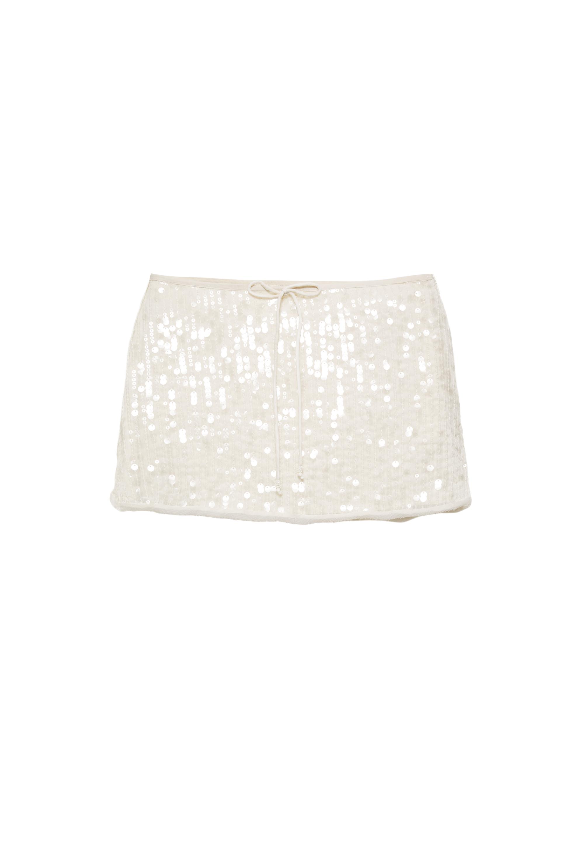 Sequin mini skirt — Ice