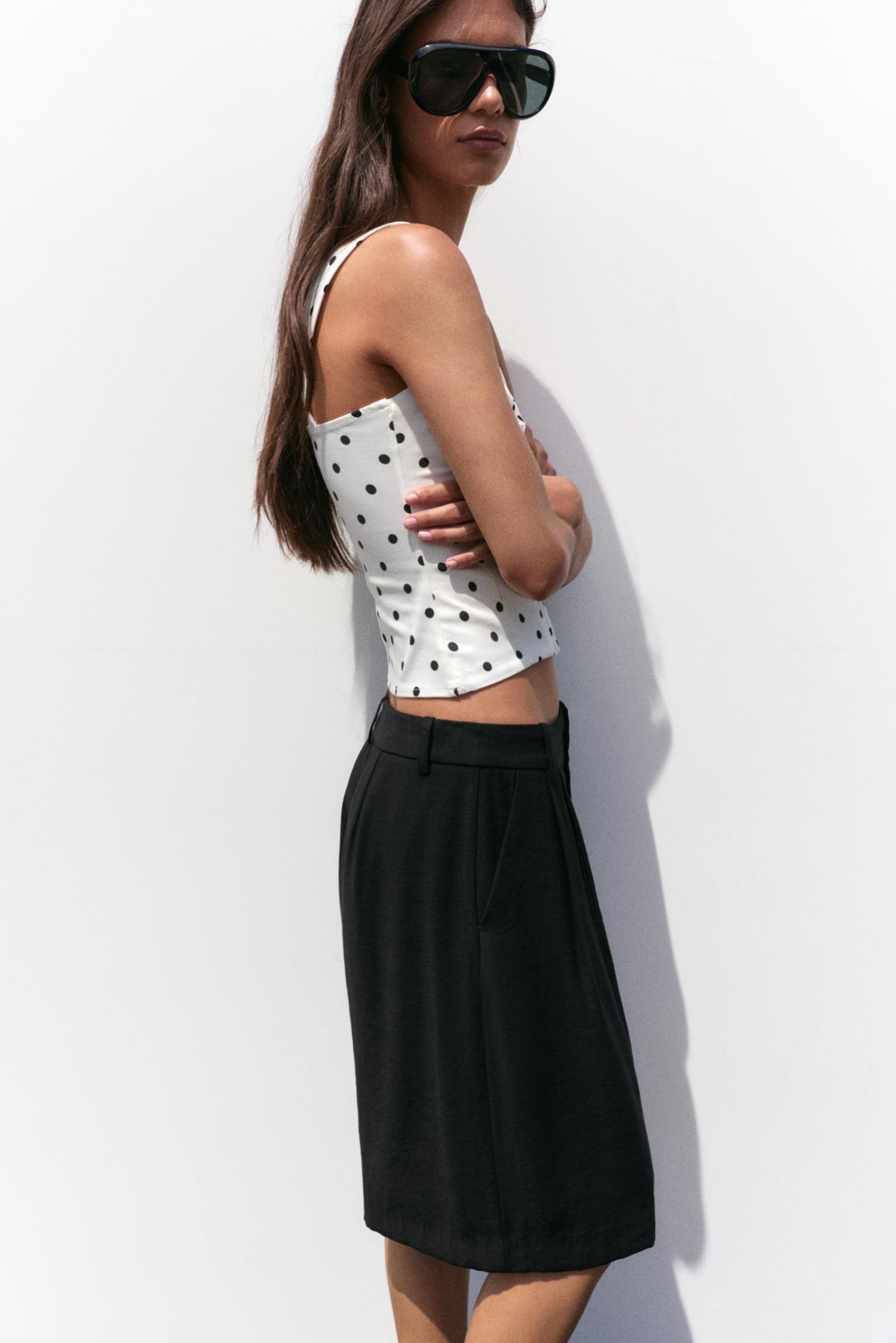 Strappy corsetry-inspired top — Print 1