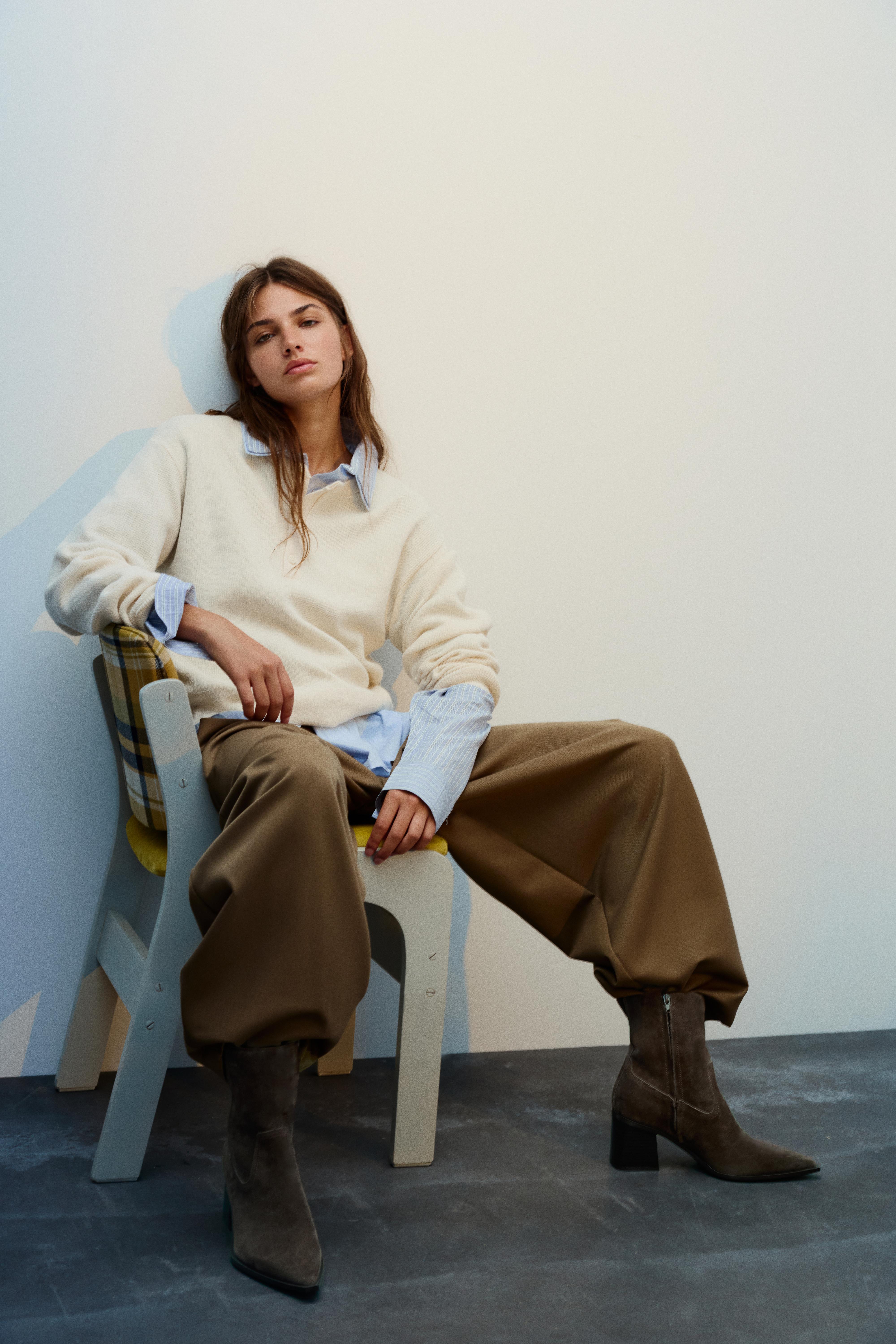 Pull&Bear Deri topuklu bot görsel 4