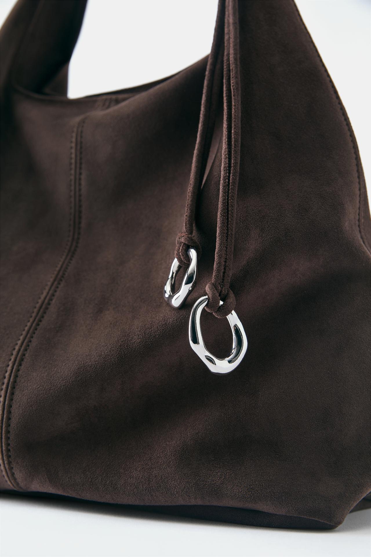 Embellished tote bag — Brown