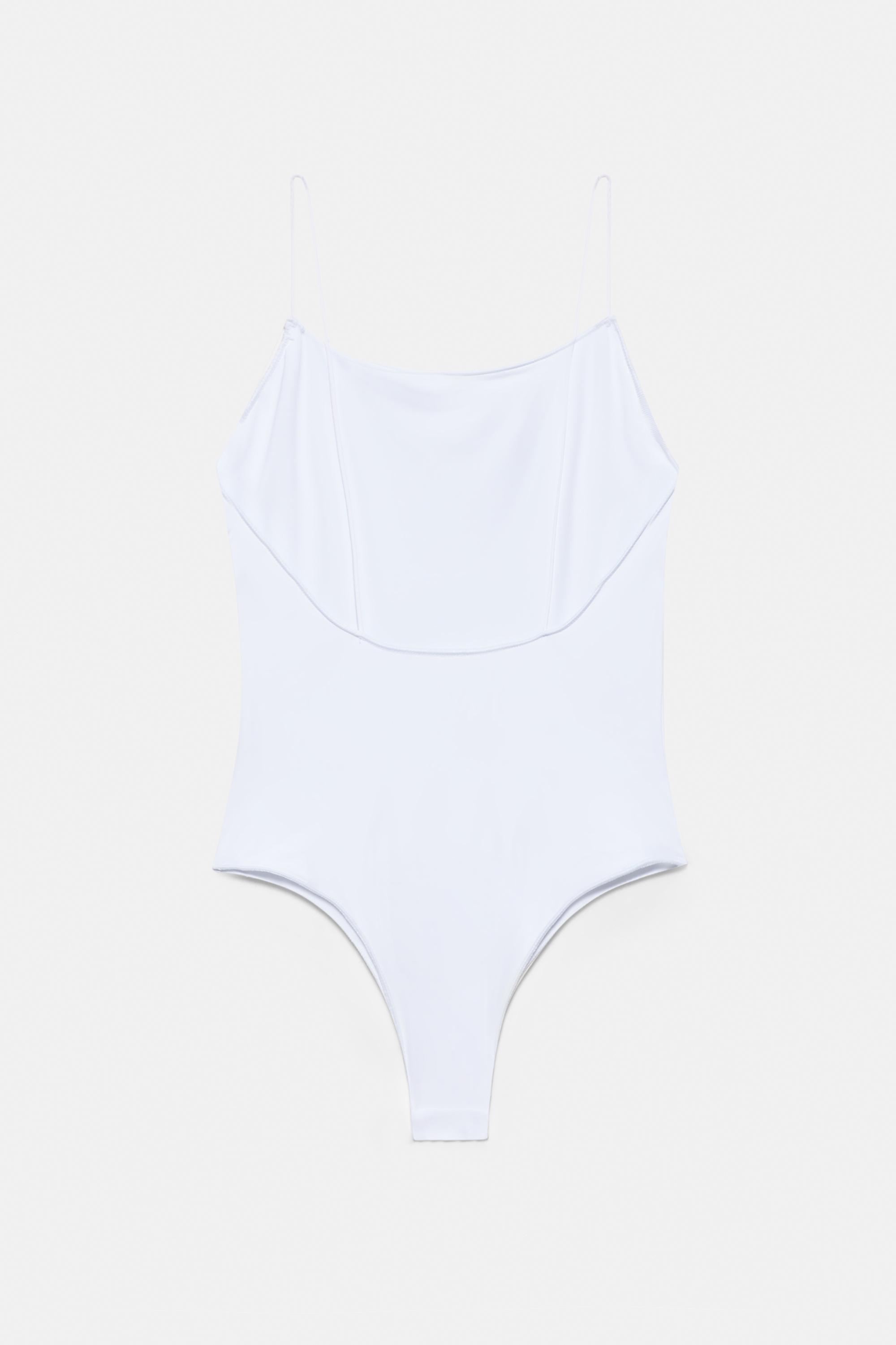 Basic strappy swimsuit — White