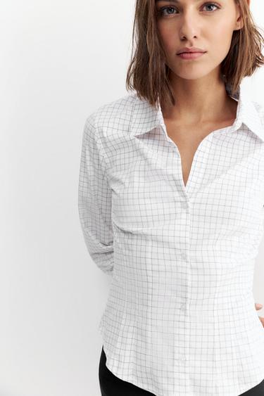 Fitted wide-cuff shirt — Black/White 3