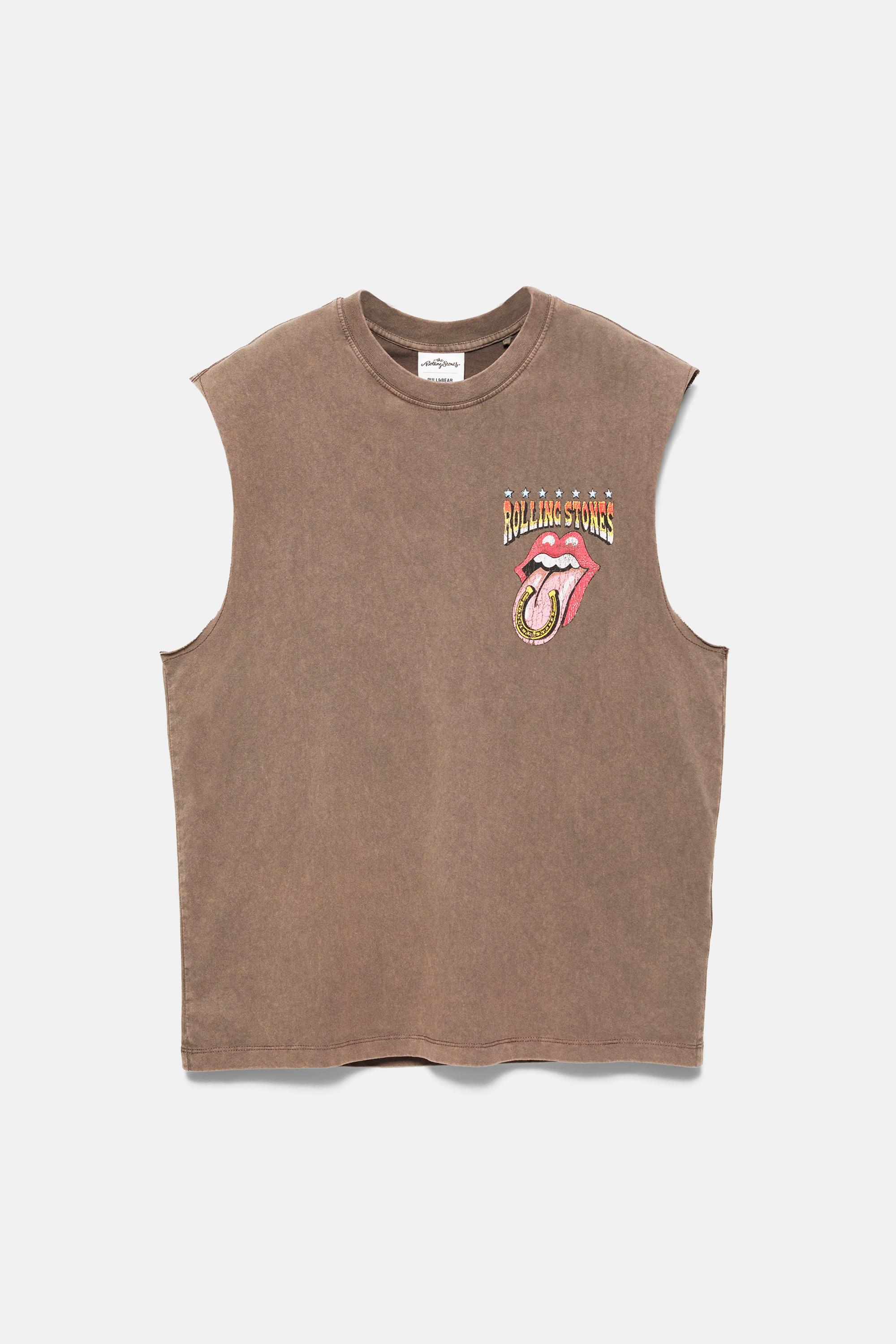 Rolling Stones vest top — Brown