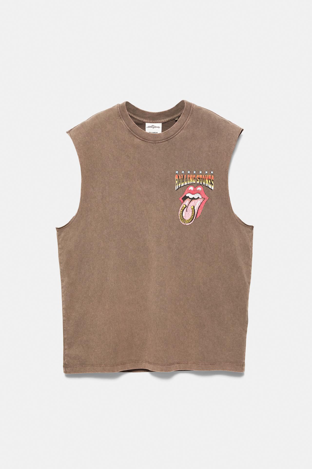 Rolling Stones vest top — Brown