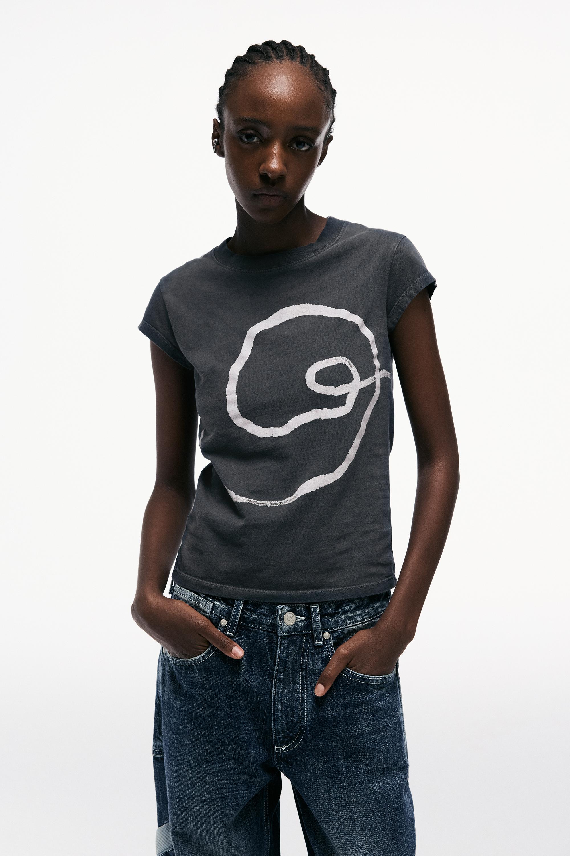 T-Shirt Mit Lueder-Grafik