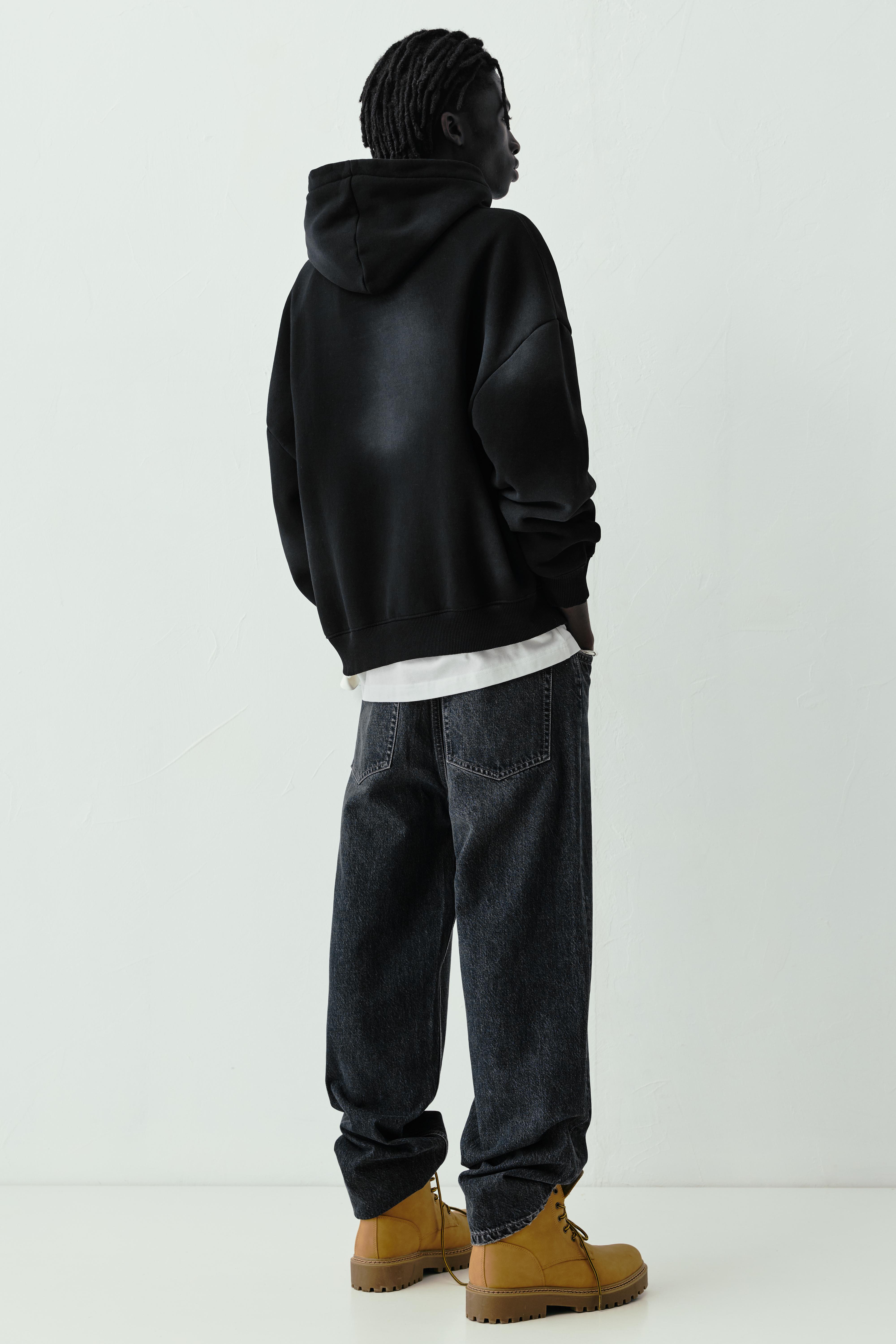 Siyah kapüşonlu sweatshirt STWD 91 - Görsel 27