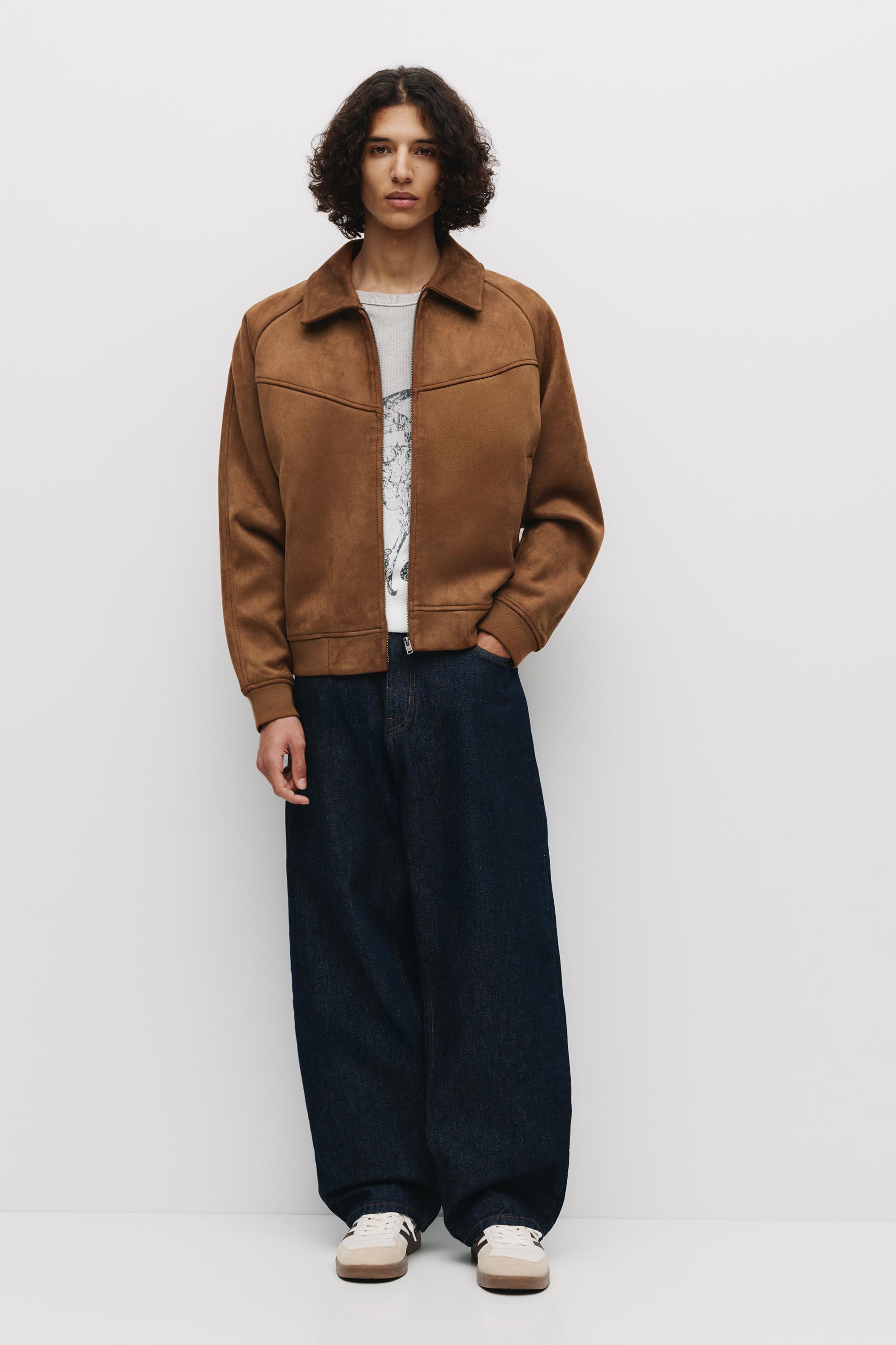 Suni süet ceket - Görsel 18