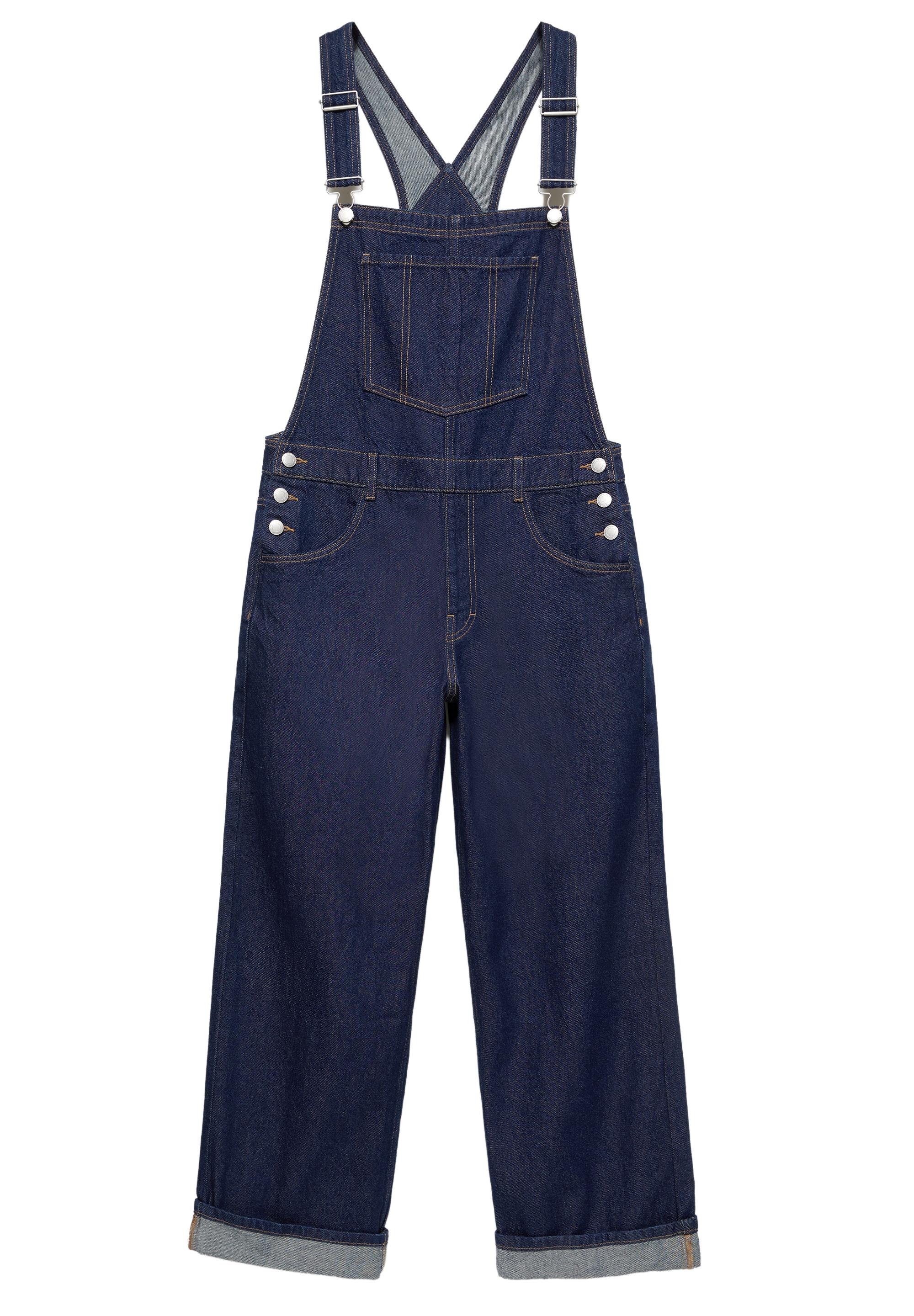Long denim dungarees — Ink blue