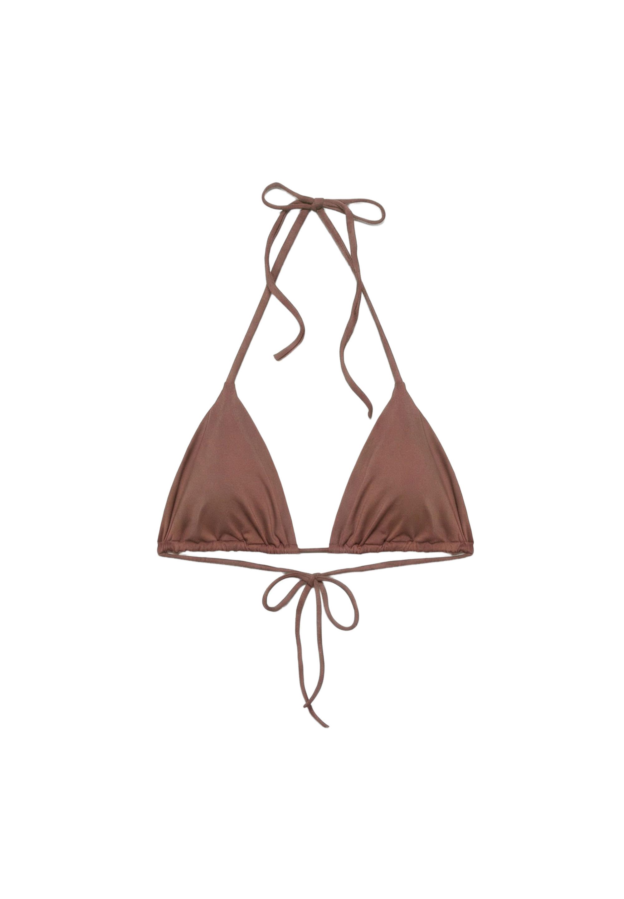 Triangle bikini top — Mole brown