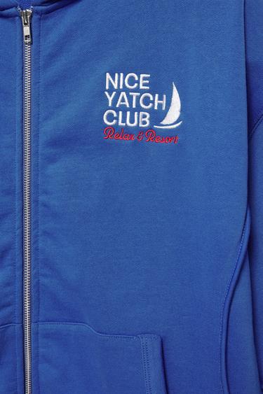Yacht Club zip-up sweatshirt — Deep blue 8