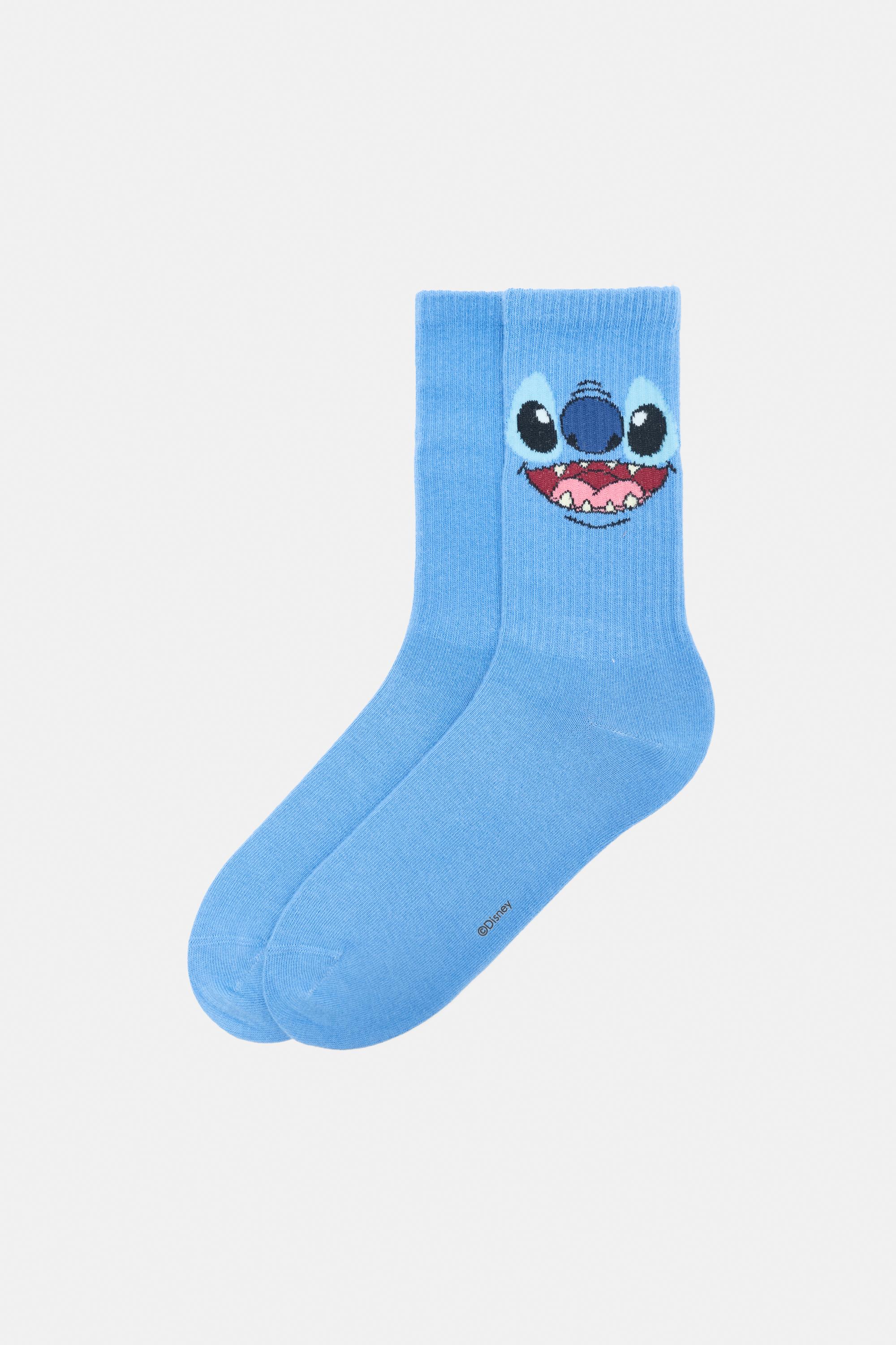Stitch graphic socks — Blue